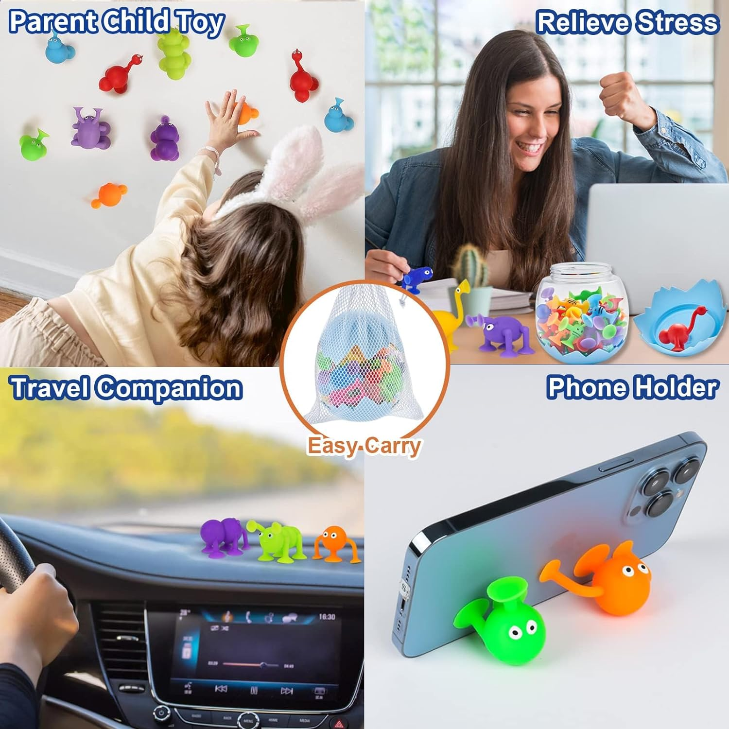 27 Pcs Baby Bath Toys Suction Cup Toys for Kids, Sensory Toys for Autistic Children, Travel Toys Window Toys Stem Learning Toys, Bathtub Toys with Dinosaur Eggshell Storage image number 2