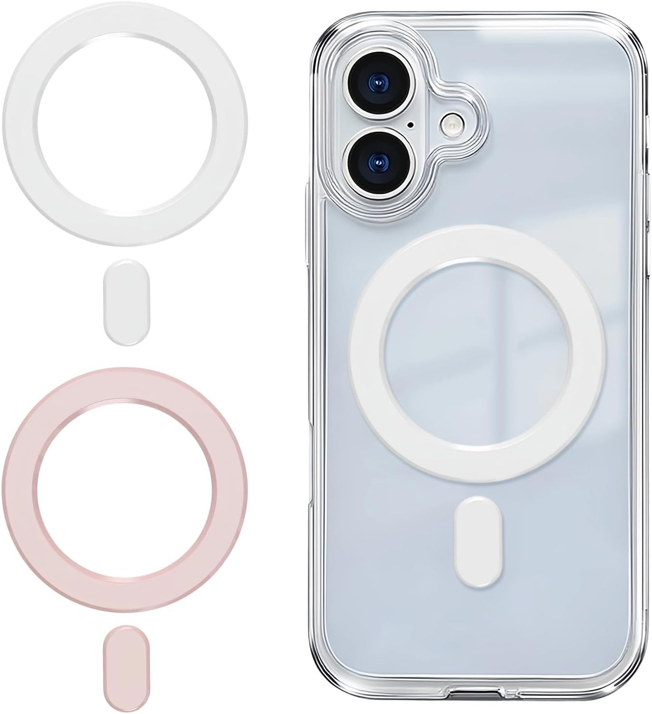 Tzylomirx 2 Pack Universal Magnetic Ring, Magnetic Adapter Compatible with Magsafe Accessories for Iphone 16/15/14/13/12/11 (Mini, Pro, Max), Samsung Galaxy S22/S21 FE Ultra image number 1