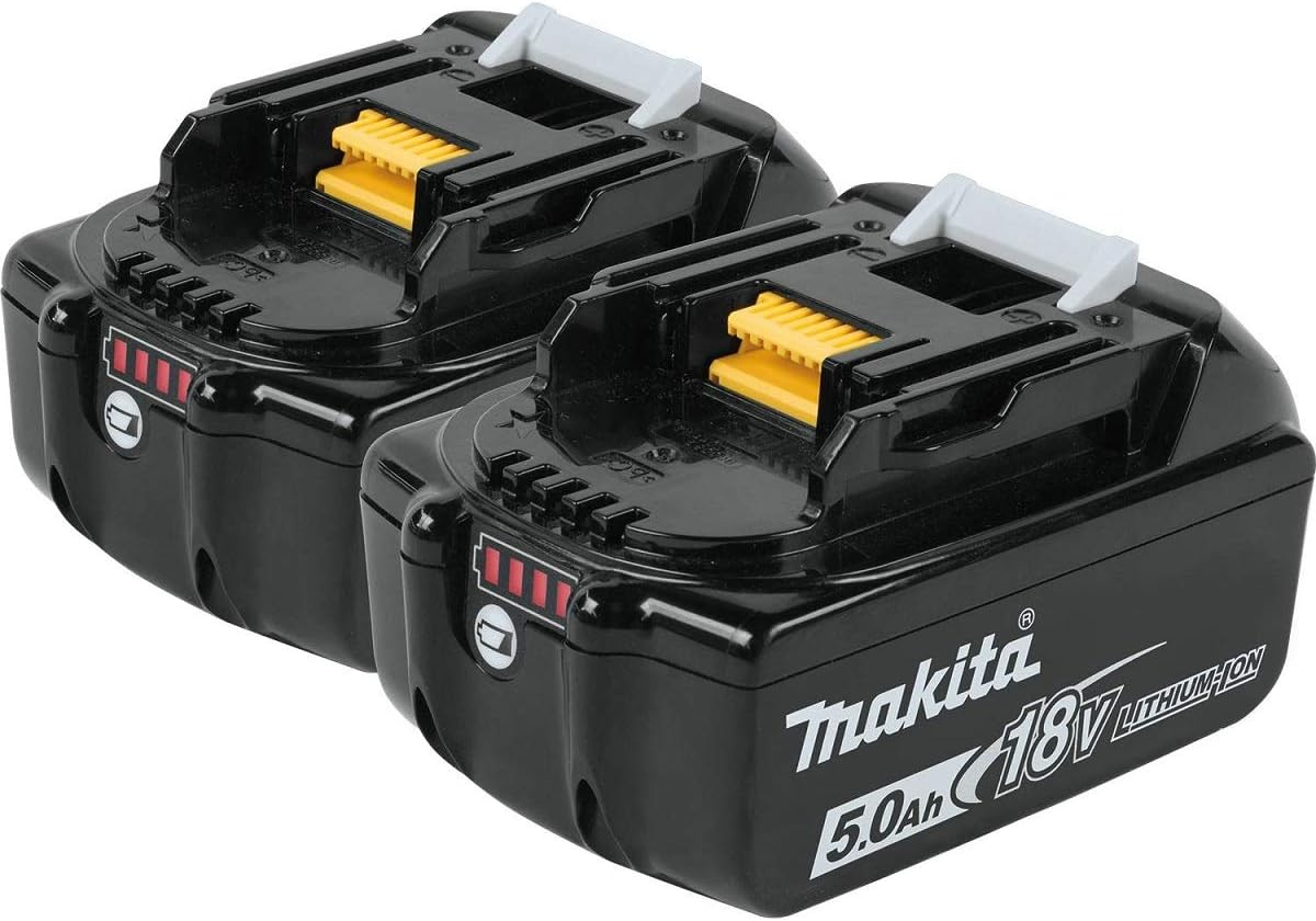 Makita 18V Same Time Dual Port Rapid Battery Charger with 2 X 5.0Ah Battery image number 2