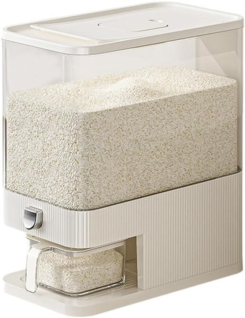 Rice Dispenser, Cereal Snack Storage Container Bucket with Large Measuring Cylinder Rice Cup for Home Kitchen Food Sealed Storage to Preserve Rice, Soybeans and Sugar Etc (Medium) image number 2