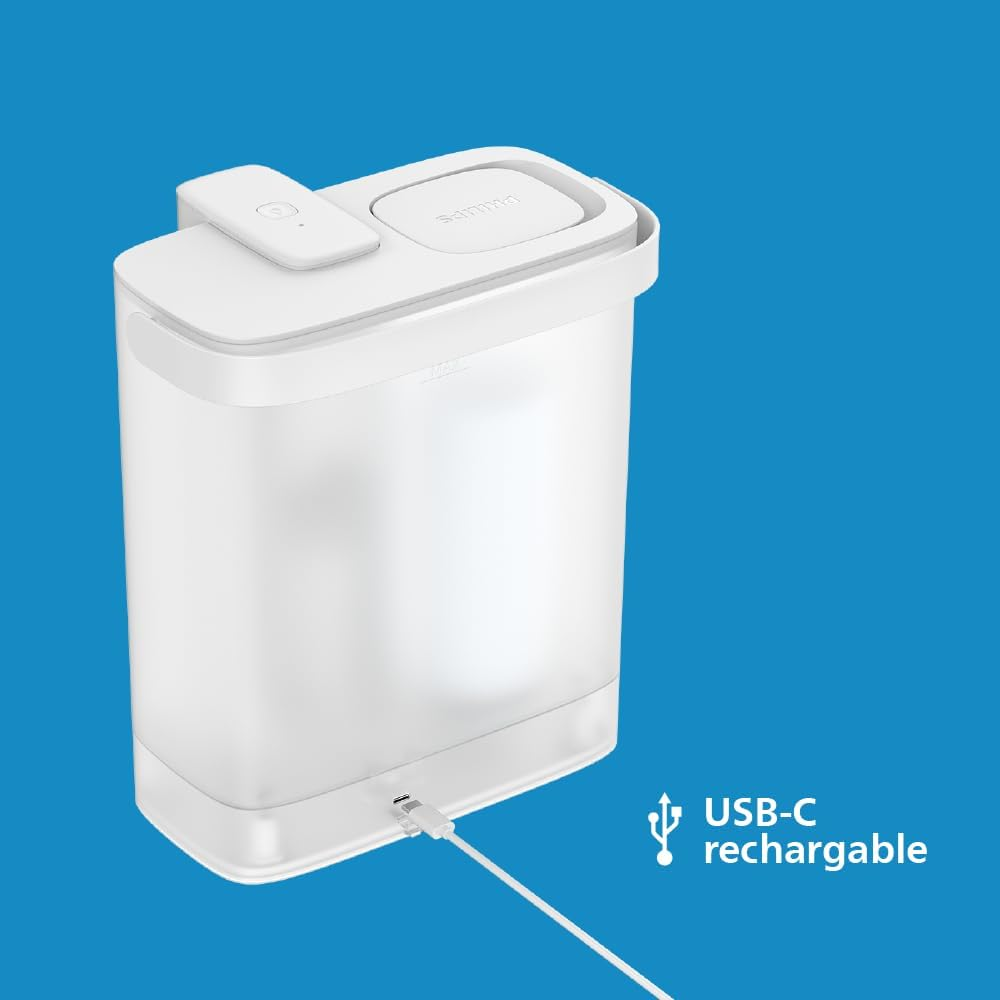 Philips Water Instant Water Filter Jug (3L) - Clean and Good Tasting Water in Seconds - Includes 1&times; Flavour + Filter, Reduces Chlorine & Lead, Retains Minerals