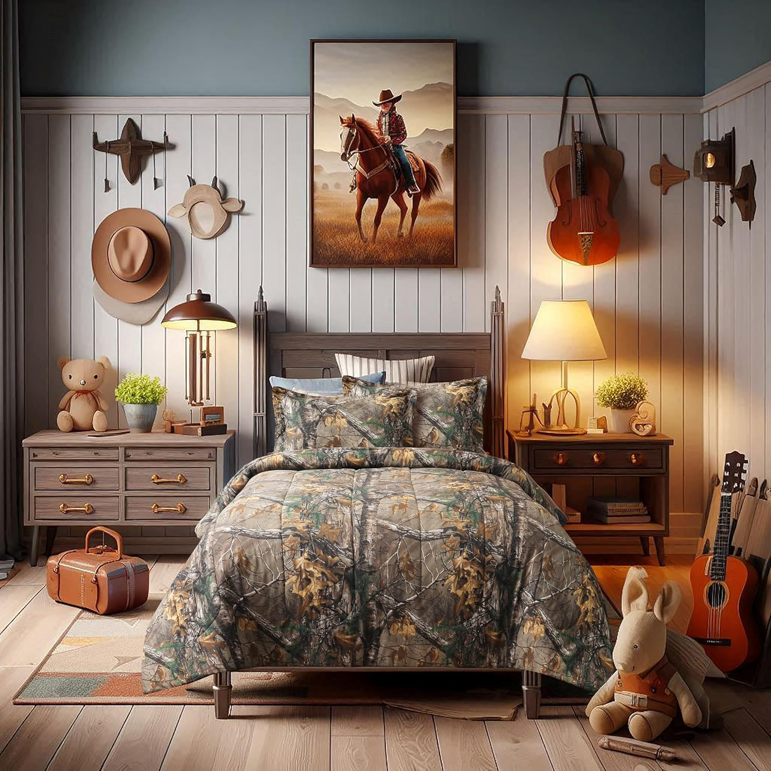 Realtree Xtra Camo Bedding Twin Comforter Set Polycotton Fabric, Super Soft, Easy Care Percale Weave 2 Pcs Comforter Sets for Bedroom, Hunting & Outdoor Camouflage Bedding - Twin image number 4