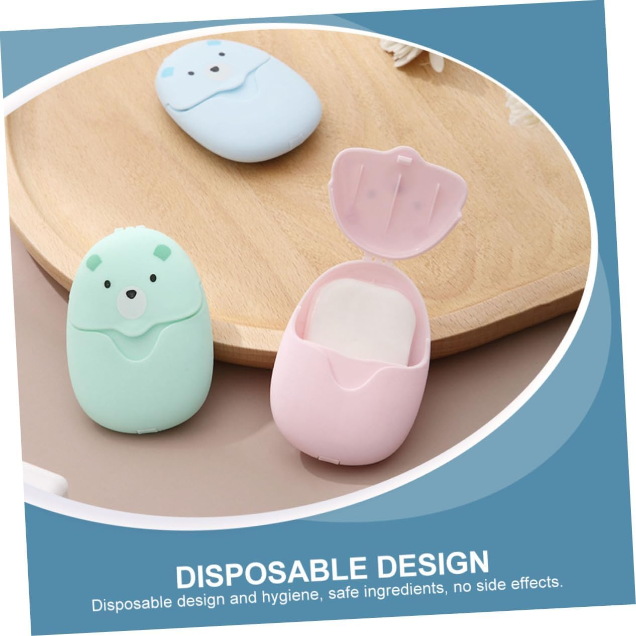 Kisangel Natural Soap Flakes Gentle Moisturizing Disposable Soap Papers for Travel Camping Hiking image number 5