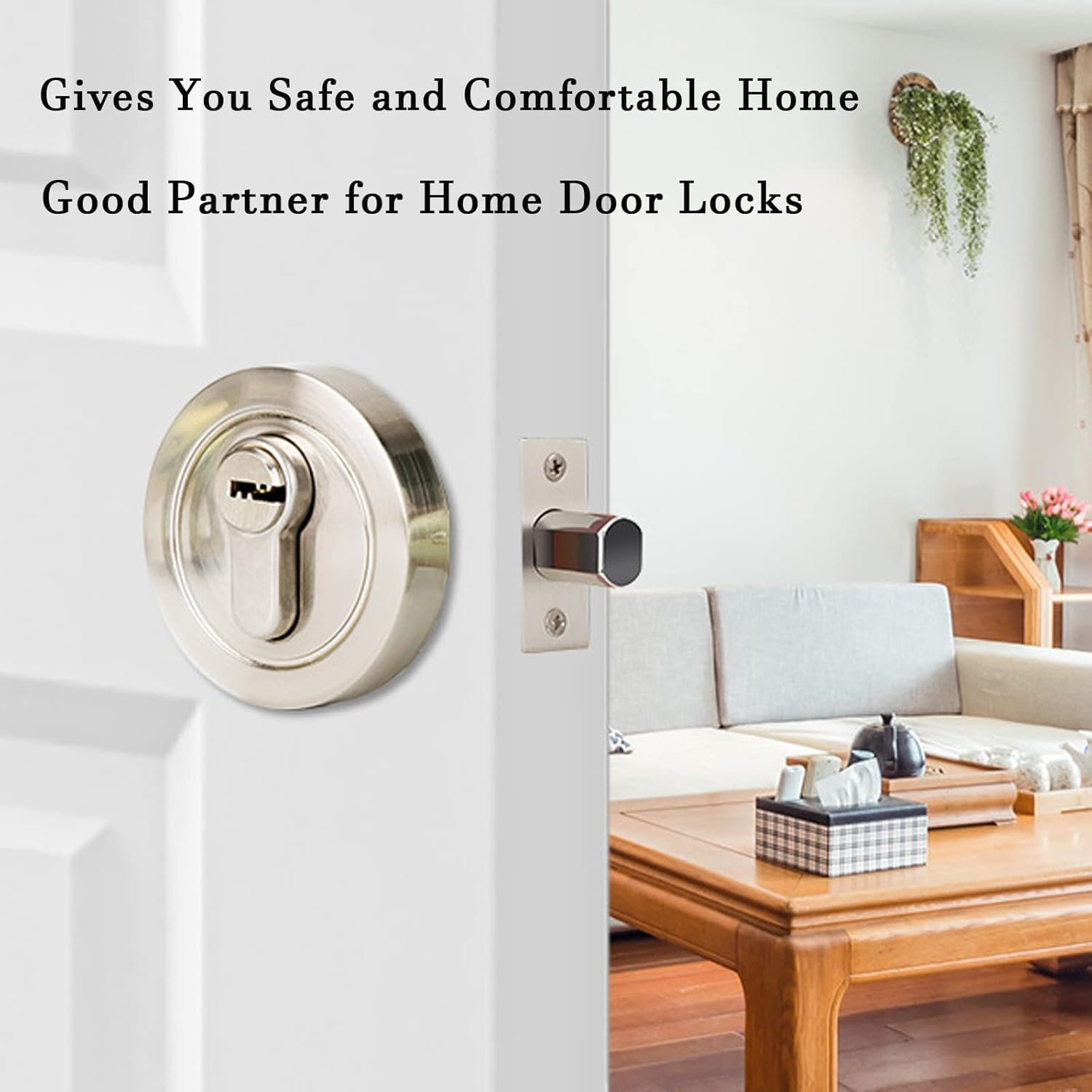 Stainless Steel Deadbolt Strike Plate Square round Corner Backplate 1" X 2-1/4" with Dustbox and 6 Screws (3 Pack) (Stainless Steel) - Black image number 5