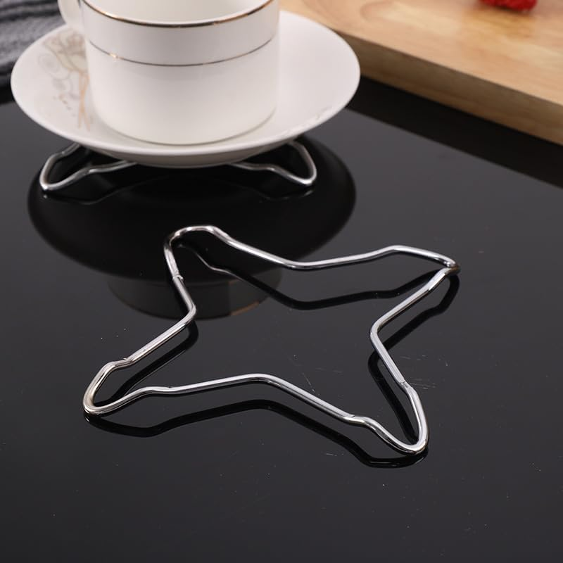 BEANPRECOY 4Pcs Gas Stove Bracket Stove Durable Silver Gas Cooker Accessories Gas Reducer Ring Stove Rack Metal Wok Support Ring Metal Stand Metal Bracket Gas Stand Stove Grates Gas Stoves Pot Support image number 4