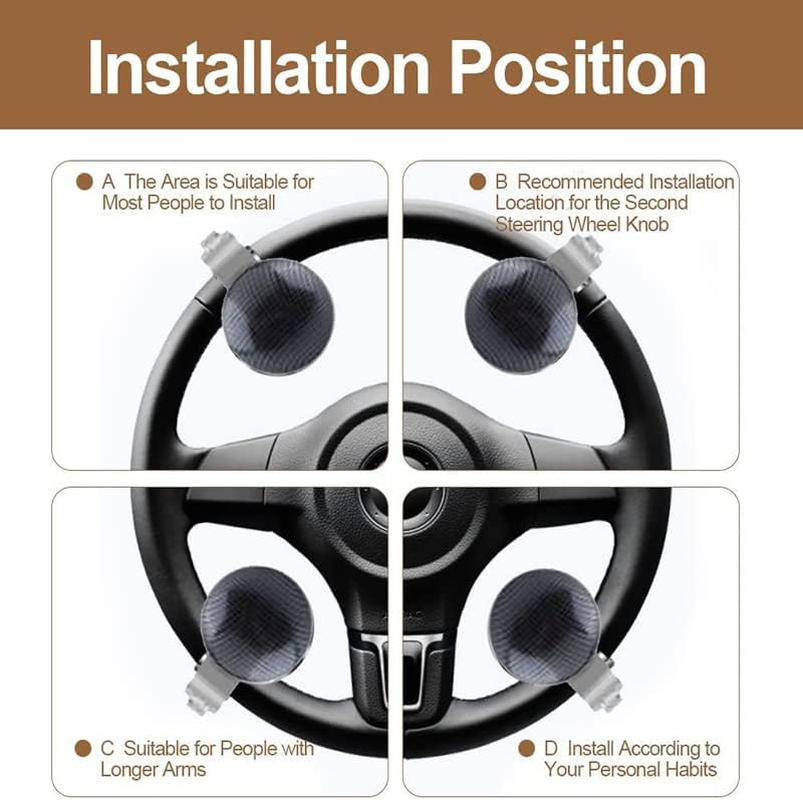 AIMALL 1PC Steering Forklift Knob Truck Ball Aid Car Wheel Spinner Lorry Tractor Turning - Fits Wheels up to 1.26 Inches Diameter image number 3