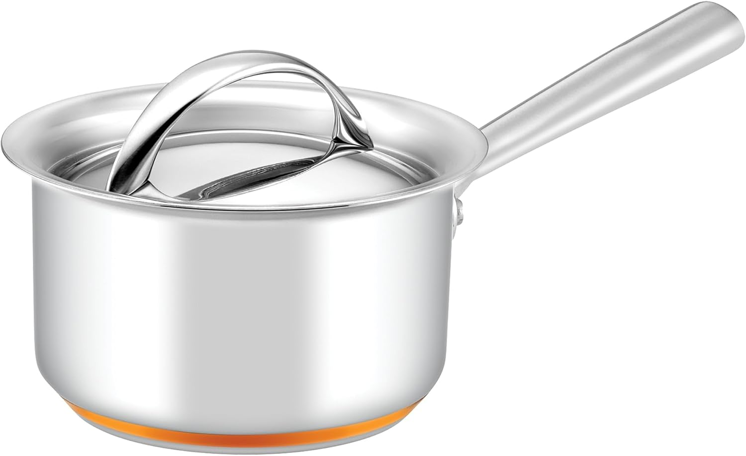 Essteele per Vita 14Cm/1.2L Copper Base Stainless Steel Saucepan - Induction Compatible, High-Quality Cookware, Durable Mirror Finish, Italian Made, Small Stainless Steel Pot