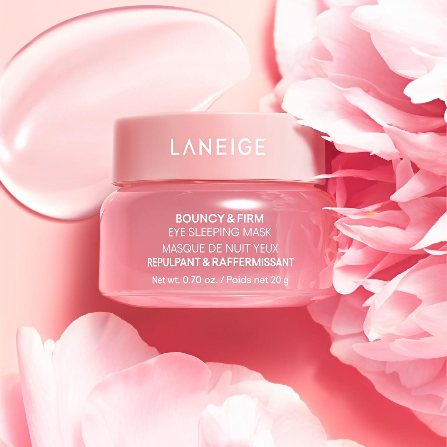 LANEIGE Bouncy & Firm Eye Brightening Sleeping Mask: Peony, Collagen Complex, Depuff, Dark Circle, Hydration, Cooling image number 5