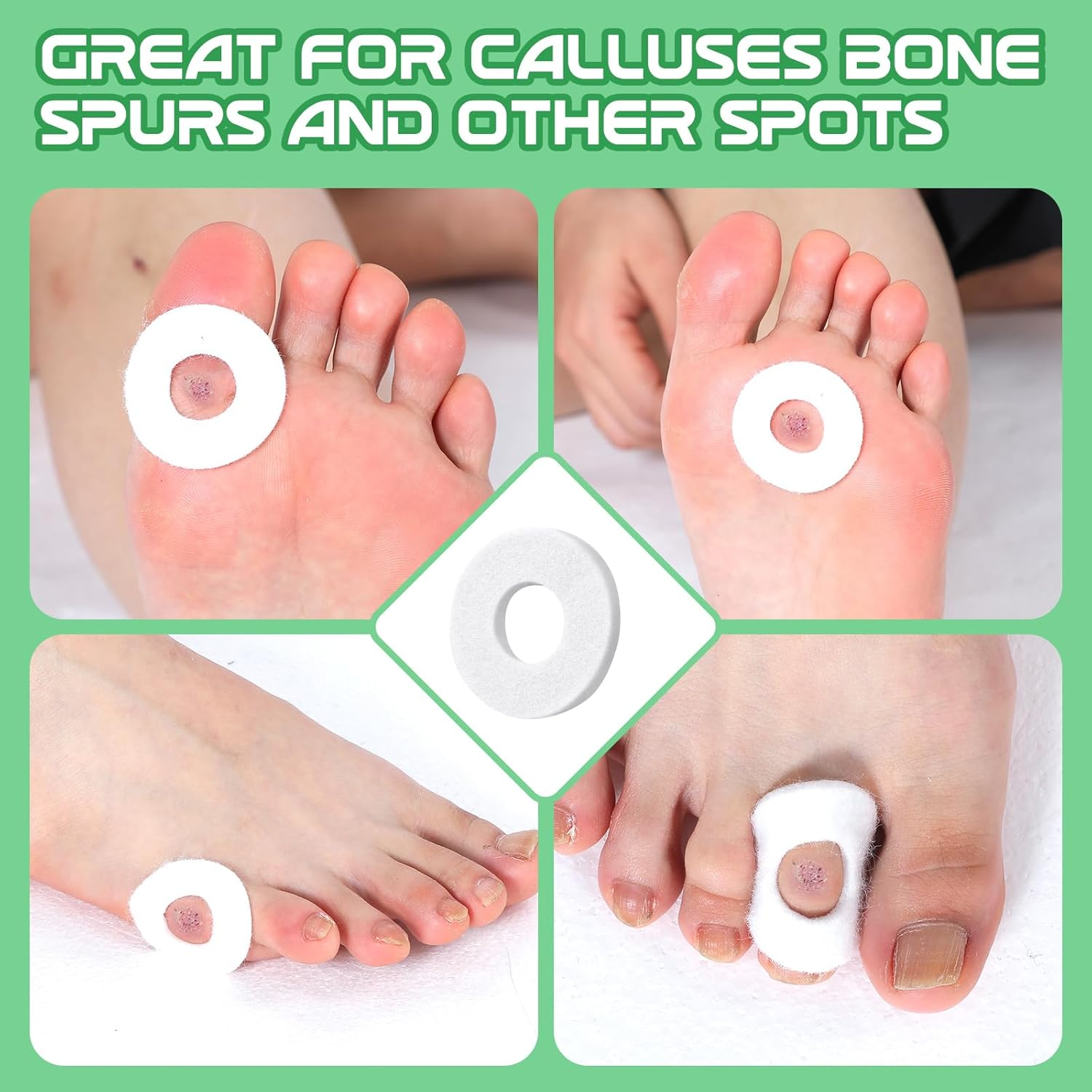 Nuanchu 36 Pcs Callus Cushions Callus Pads for Bottom of Foot round Corn Cushions Pads for Feet Soft Adhesive Felt Corn Pads for Ball and Side of Foot, Pain Relief from Shoe image number 5