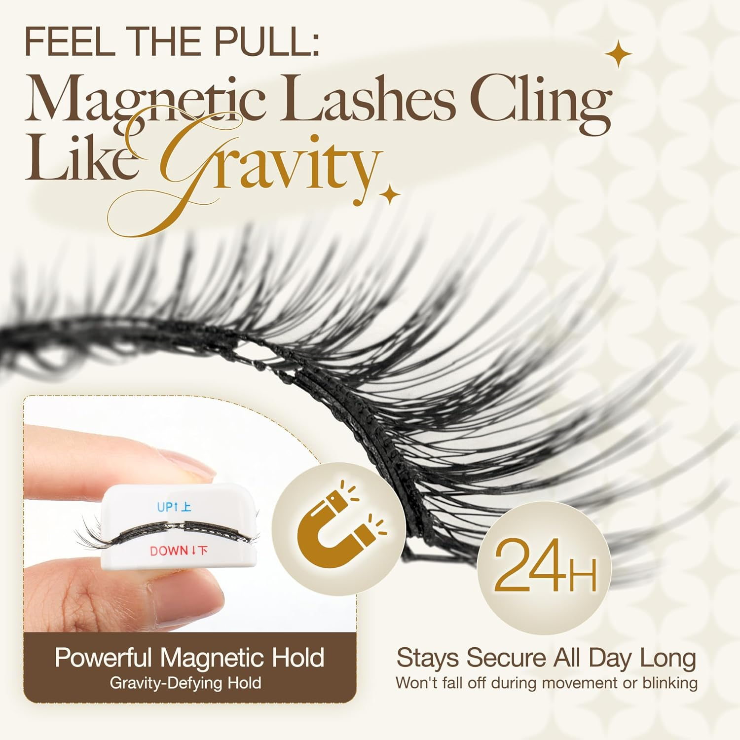 LASHVIEW Magnetic Eyelashes Natural Look, Reusable Manga Magnetic Lashes Kit with Applicator RCM01-DE-NEW image number 5