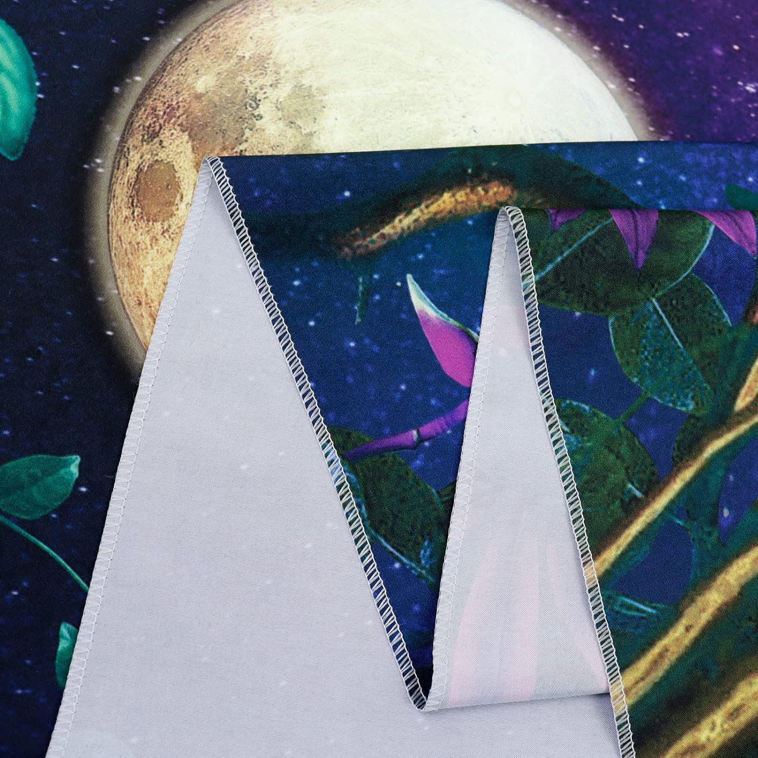 Serborlur Fantasy Forest Tapestry UV Reactive Butterfly Tapestries Galaxy Space Tapestry Wall Hanging for Bedroom Living Room (51.2 &times; 59.1 Inches) image number 6