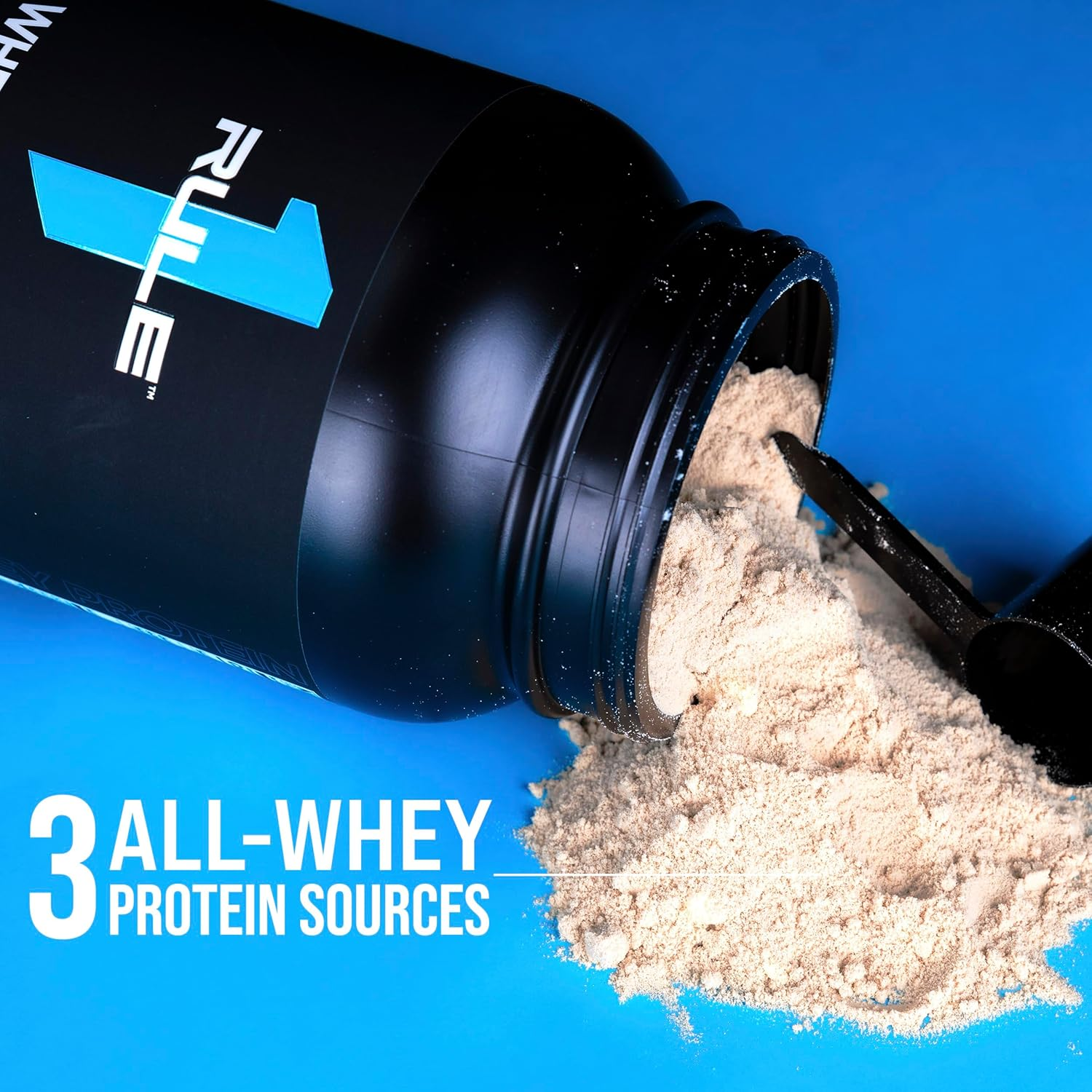 Rule 1 Whey Blend Powder 905 G, Strawberry Banana (27 Servings) image number 2