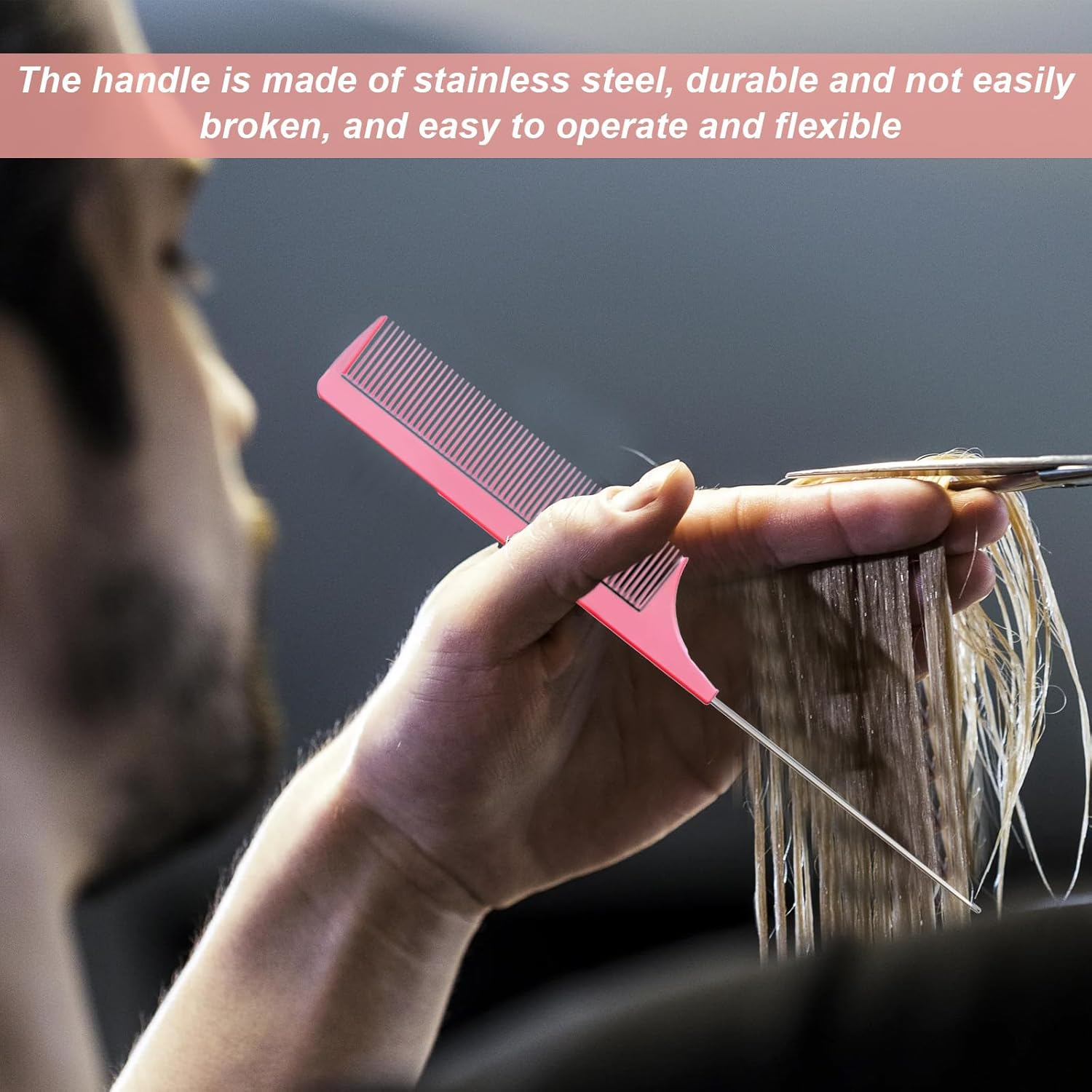 3Pcs Hair Brush,Slick Back Brush for Hair Can Care for Female Children Hair,Bristle Hair Brush Used to Remove Hair and Debris image number 5