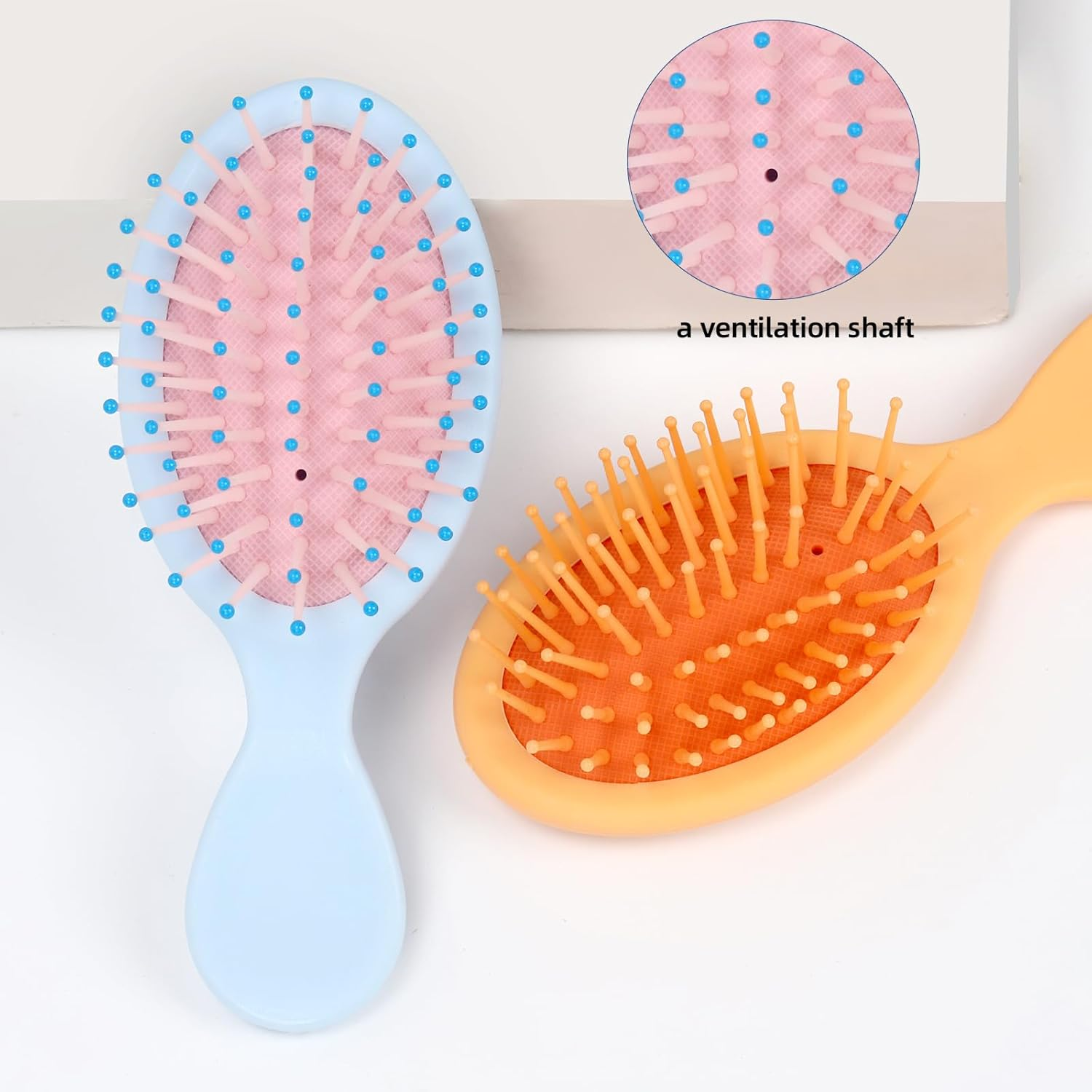 Glarks 12Pcs 13.4 X 5.42Cm Multicolor Mini Hair Brush Assortment Kit, Travel Detangling Brush, Soft Bristles Hair Brush for Most Hair Type, Wet/Dry Hair, Girls/Women/Man image number 4