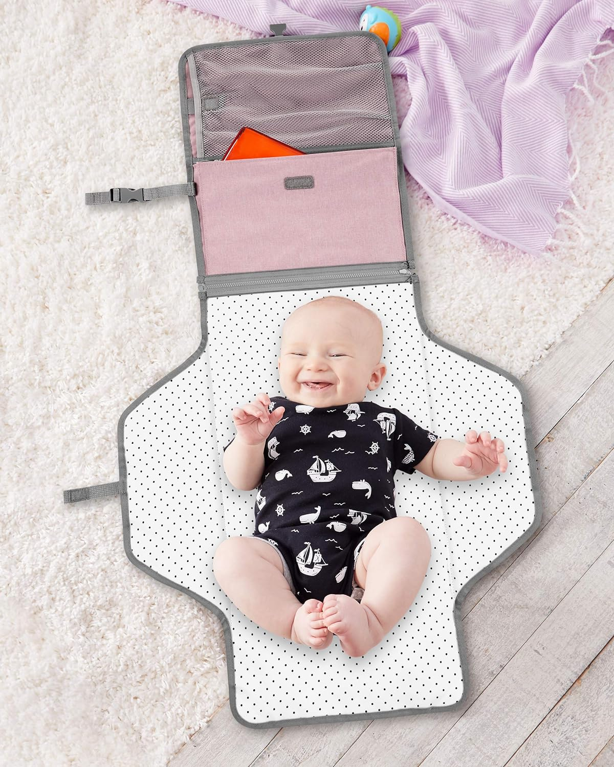 Skip Hop Pronto Signature Changing Station - Pink Heather image number 2