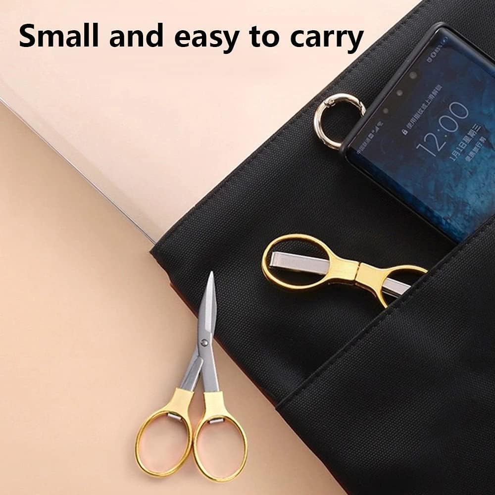 Haligily Folding Scissors, TSA Compliant and Portable, Compact, Safe Travel Scissors, Stainless Steel Retractable, 1 Pcs image number 2