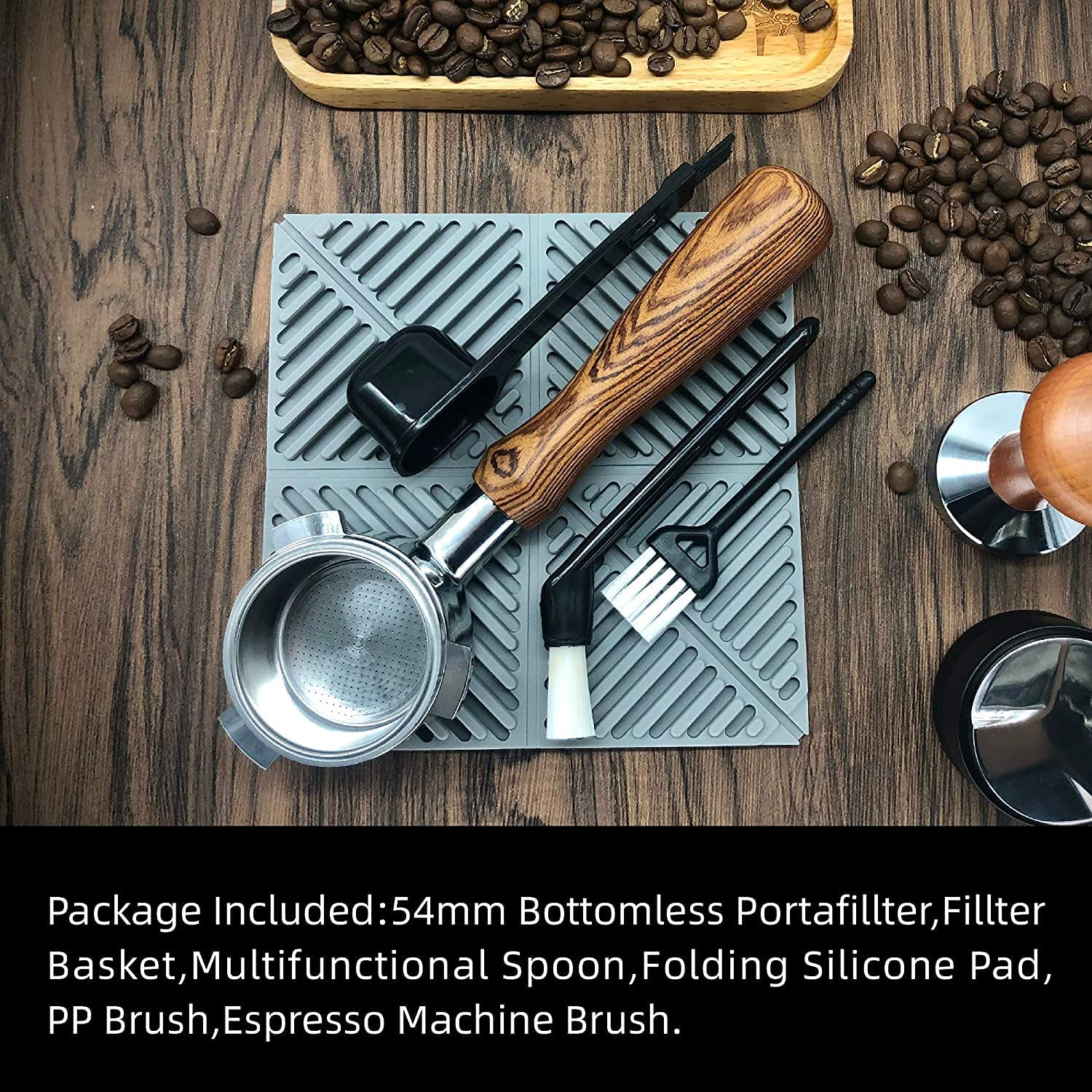 NEOUZA 58Mm Bottomless Portafilter Set for Espresso Coffee Machine Compatible with Expobar Gemilai Rocket Rancilio E61 Group 304 Stainless Steel Two Ears image number 4