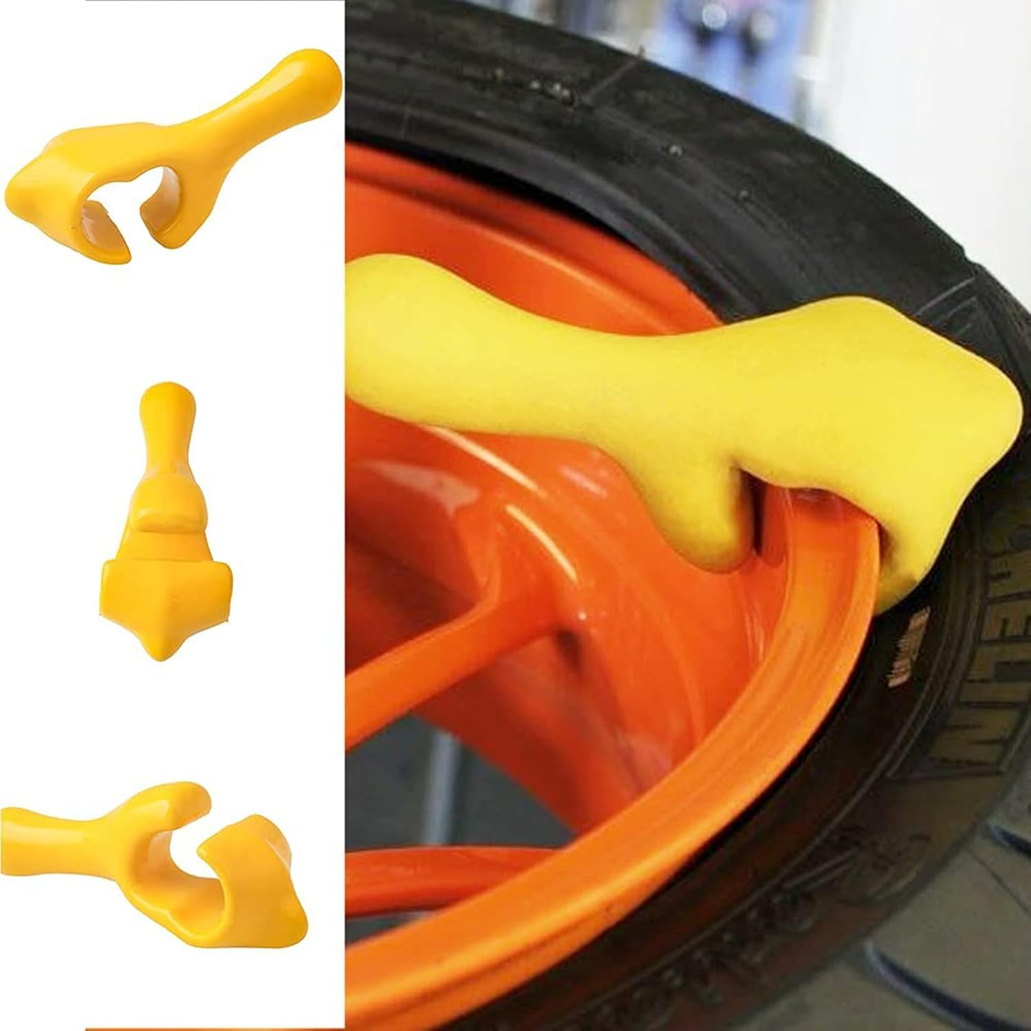 Cast Iron Coated Bead Keeper Bead Retainer Tire Change Tool Yellow Heavy Duty Thing image number 2