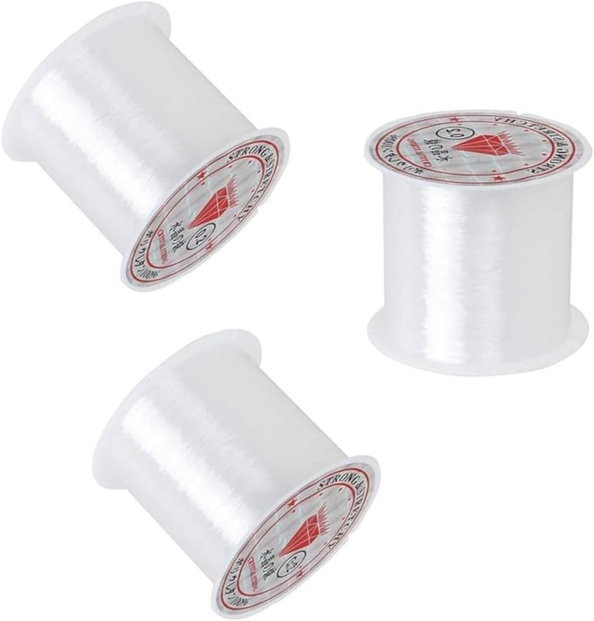 3 Roll Transparent Fishing Line Set,0.2Mm/0.25Mm/0.3Mm Nylon Line,Ultra-Strong Invisible Line,Transparent Nylon Fishing Line,Suitable for Beadwork,Handicrafts and Jewellery Making image number 5