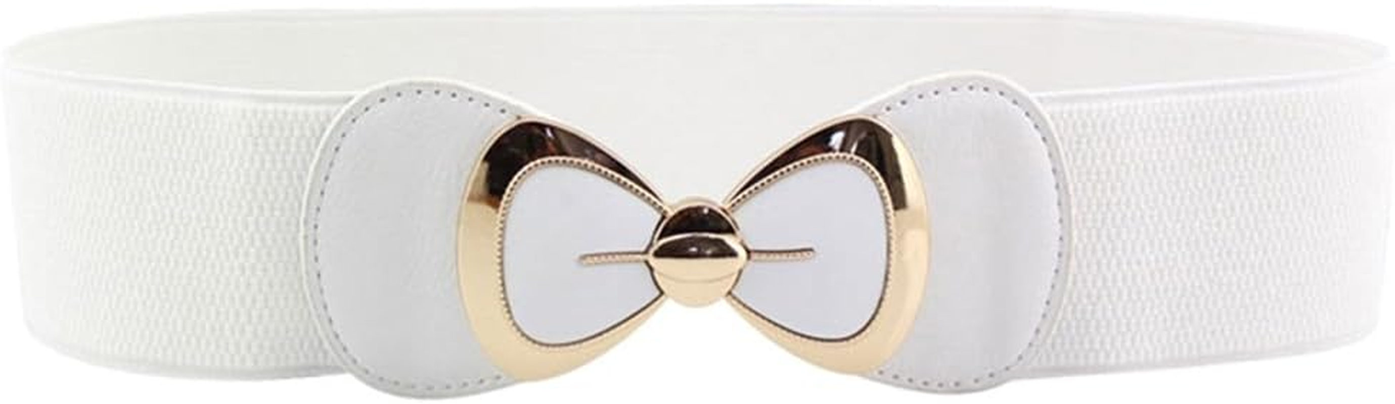 X&F Women'S Elegant PU Bowknot Stretch Wide Belt Dress Decorative Waistbelts - Camel image number 5