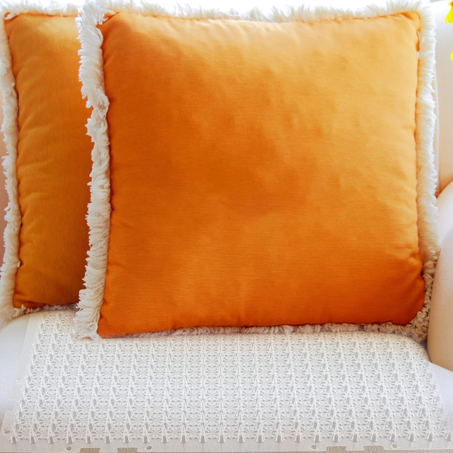 10Pcs Pet Repellent Mat-Anti Cat Mat-Cat Scat Mat with Spikes-Indoor Cat Scat Mat-Spike Mats-Outdoor Cat Scat Mat-Clear Scat Mat Cat Spike Mat Cuttable Scat Mat for Sofa Door Balcony Patio 13&times;16 Inch image number 3