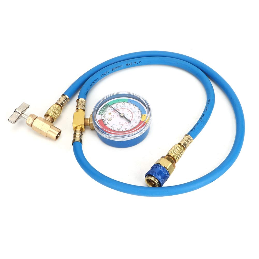 Akozon R134A Recharge Measuring Hose Gauge, Refrigerant Charging Pipe with Can Tap image number 6