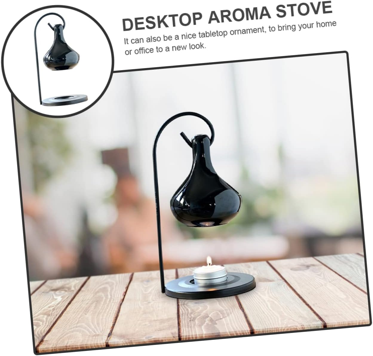 STOBAZA Vintage Aroma Diffuser Stove Incense Burner Adornment Desktop Incense Holder for Home image number 6