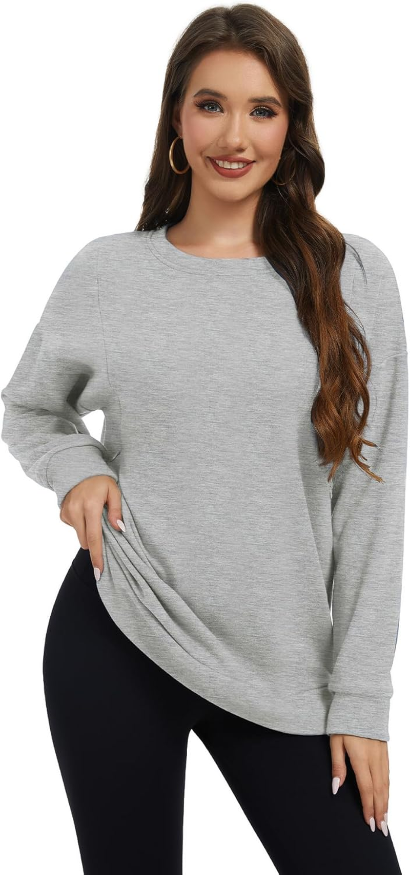 Smallshow Women'S Nursing Sweatshirt Tops Fleece Long Sleeve Breastfeeding Clothes image number 3