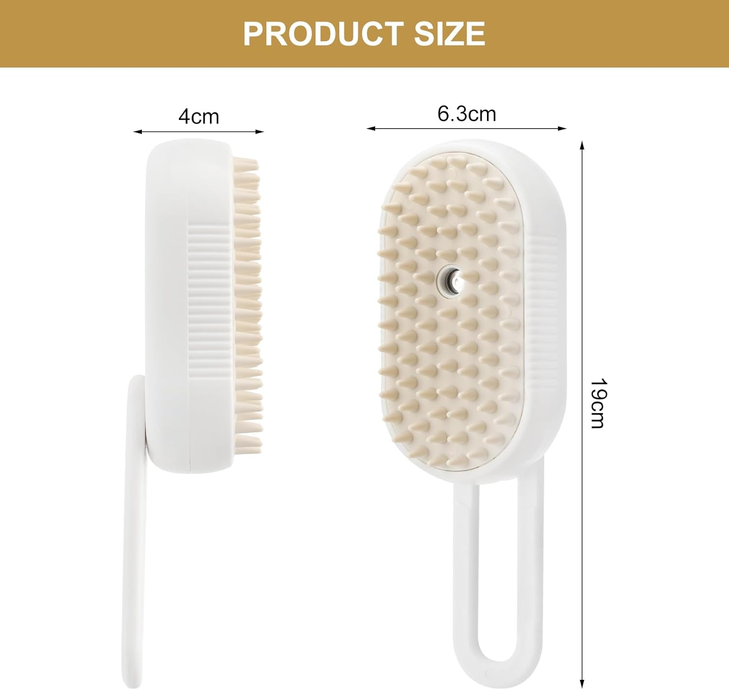Apomoons Steam Brush for Dogs Cats, Dog Brush, Cat Brush with Steam, 3-In-1 Cat Dog Steam Brush, Steam Brush Cat, Steam Brush Dog, Steamy Pet Brush, Cat Comb with Steam (White) image number 1