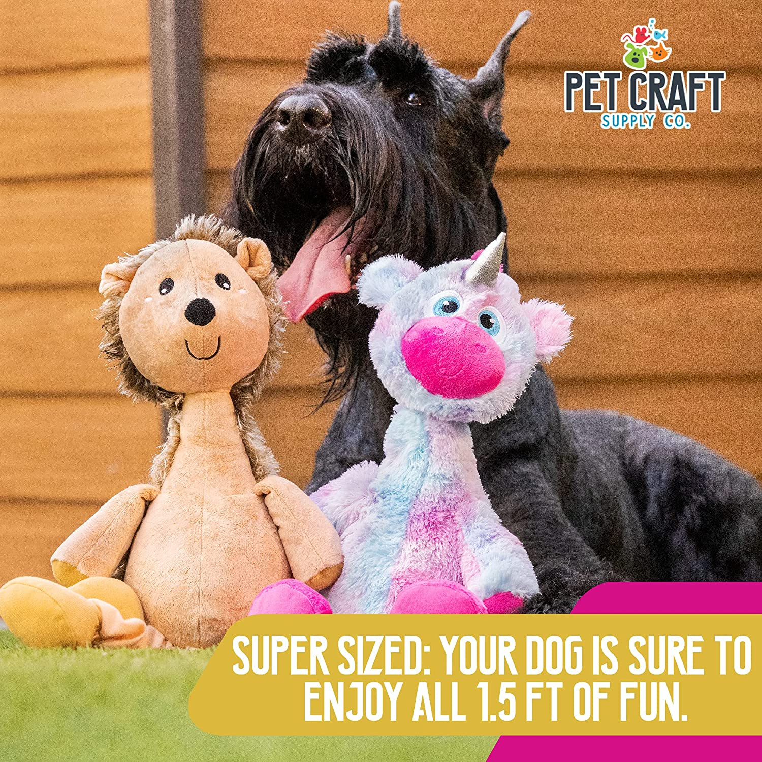 Pet Craft Supply Jiggle Giggle Dog Toys Funny Cute Giggling Sound Wiggly Shaking Tug Fetch Soft Chew Cuddle Plush Interactive Big Dog Toy for Medium to Large Breeds Multipack Boredom Relief