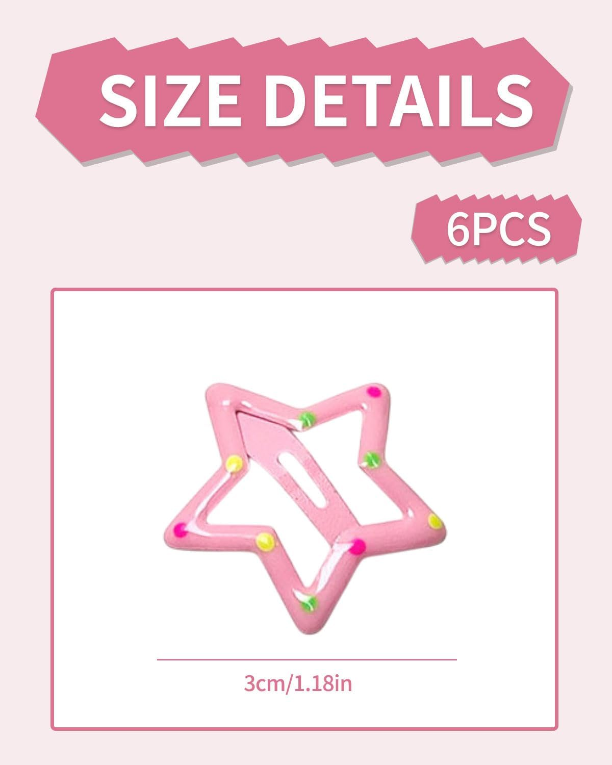 KGDUYC 5 Pieces Hair Clips Set, Star Hair Clips, Star Hair Clips, Star Hair Clips, Small Hair Clips for Girls and Women image number 3