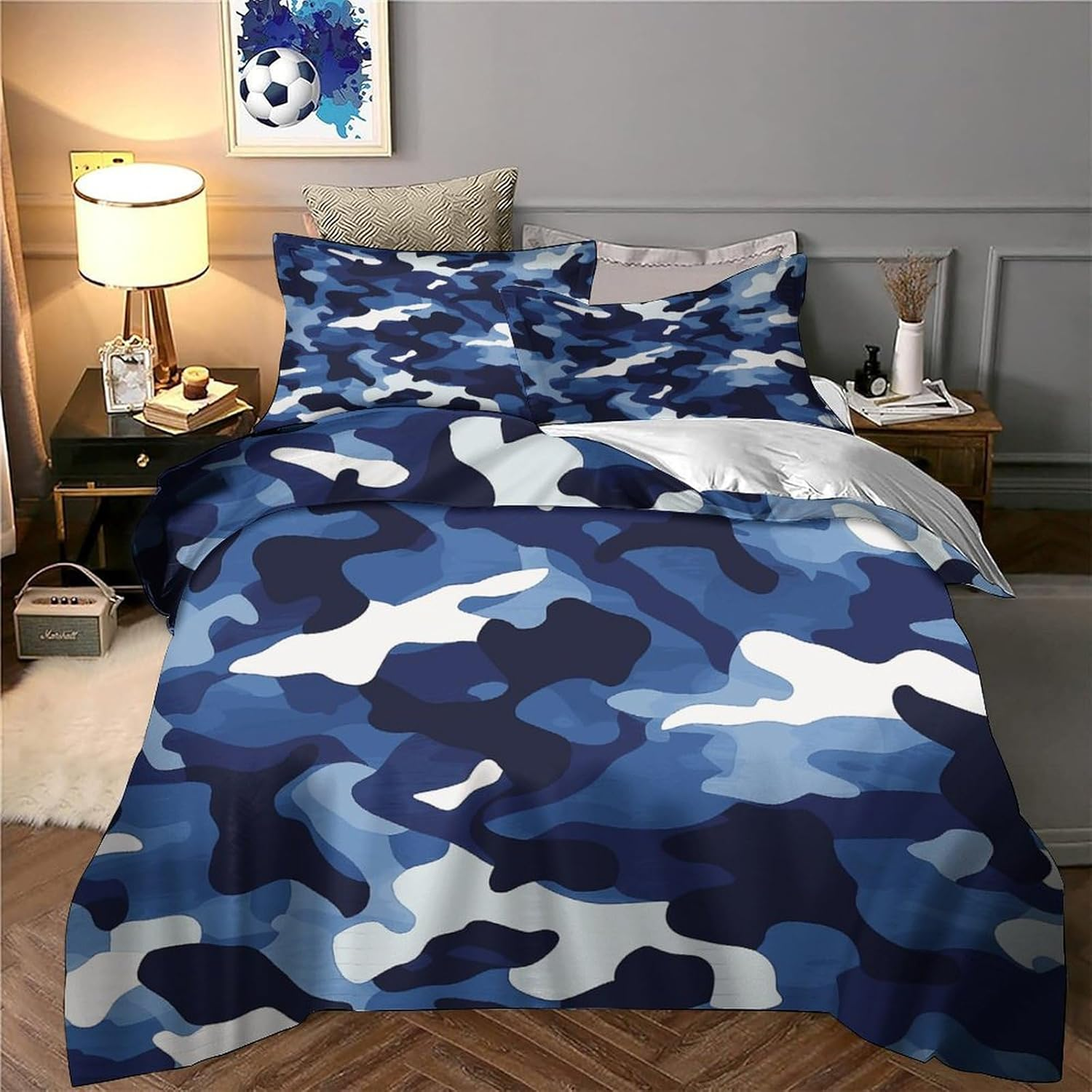 Butterfly 3D Printed Duvet Cover Set Microfiber 3 Pieces Quilt Cover Bedding Set with Pillowcases Soft Comforter Cover with Zipper for Kids Adults,Double（180X210Cm）
