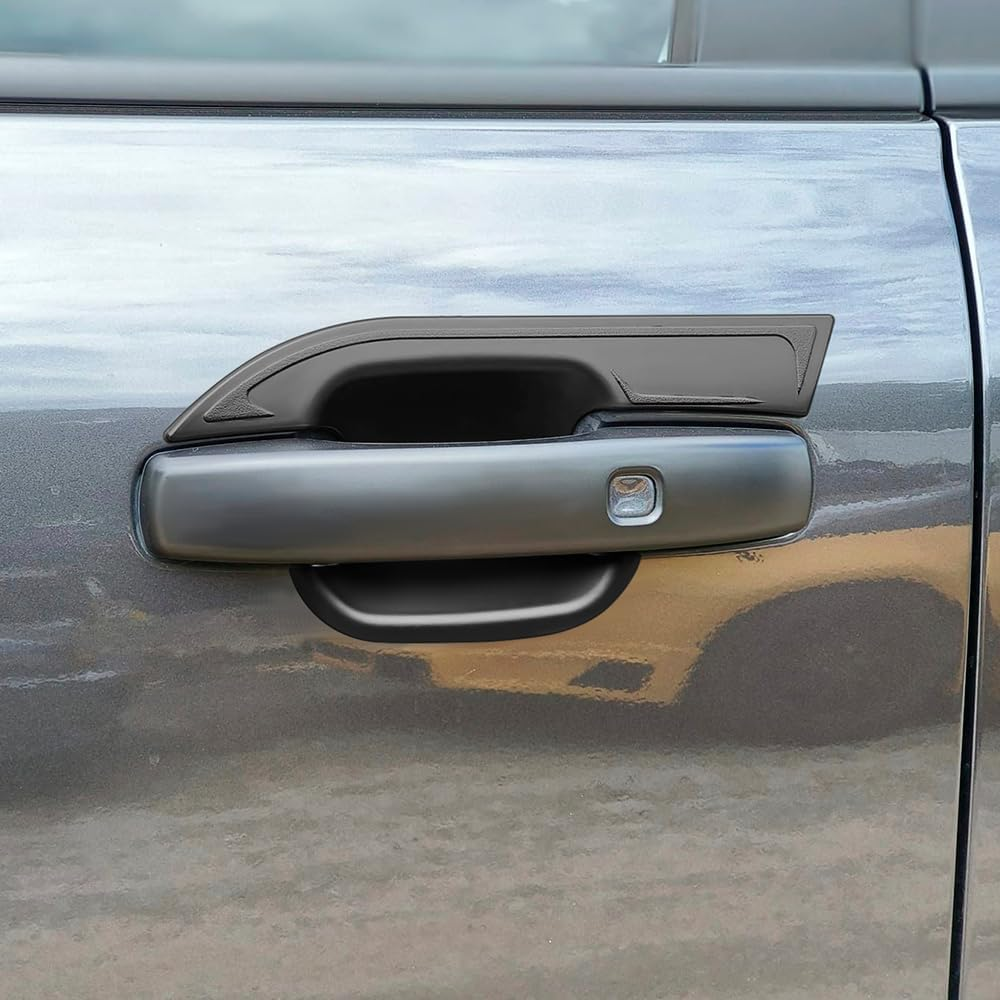 SUERAUTO4X4 Door Handle Bowl Insert Cover for Ford Ranger Next Gen 2022 2023 2024 Accessories, Car Door Handle Scratch Protector Cup Guard Trim Matte Black, 4PCS image number 6