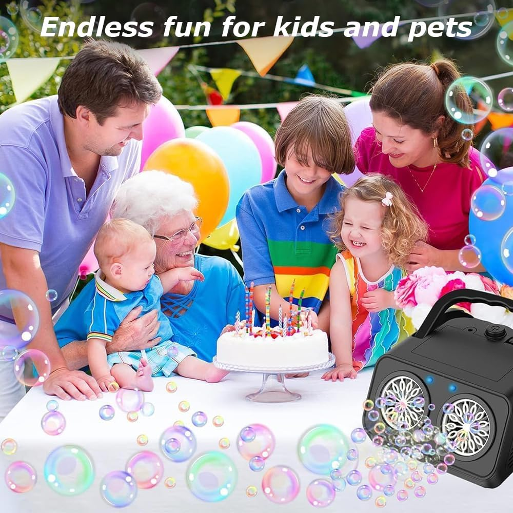 Automatic Bubble Machine,Portable Bubble Maker,Bubble Machine with Handle,Stage Bubble Machine Equipment,For Birthday,Wedding,Party,Garden,Outdoor image number 3