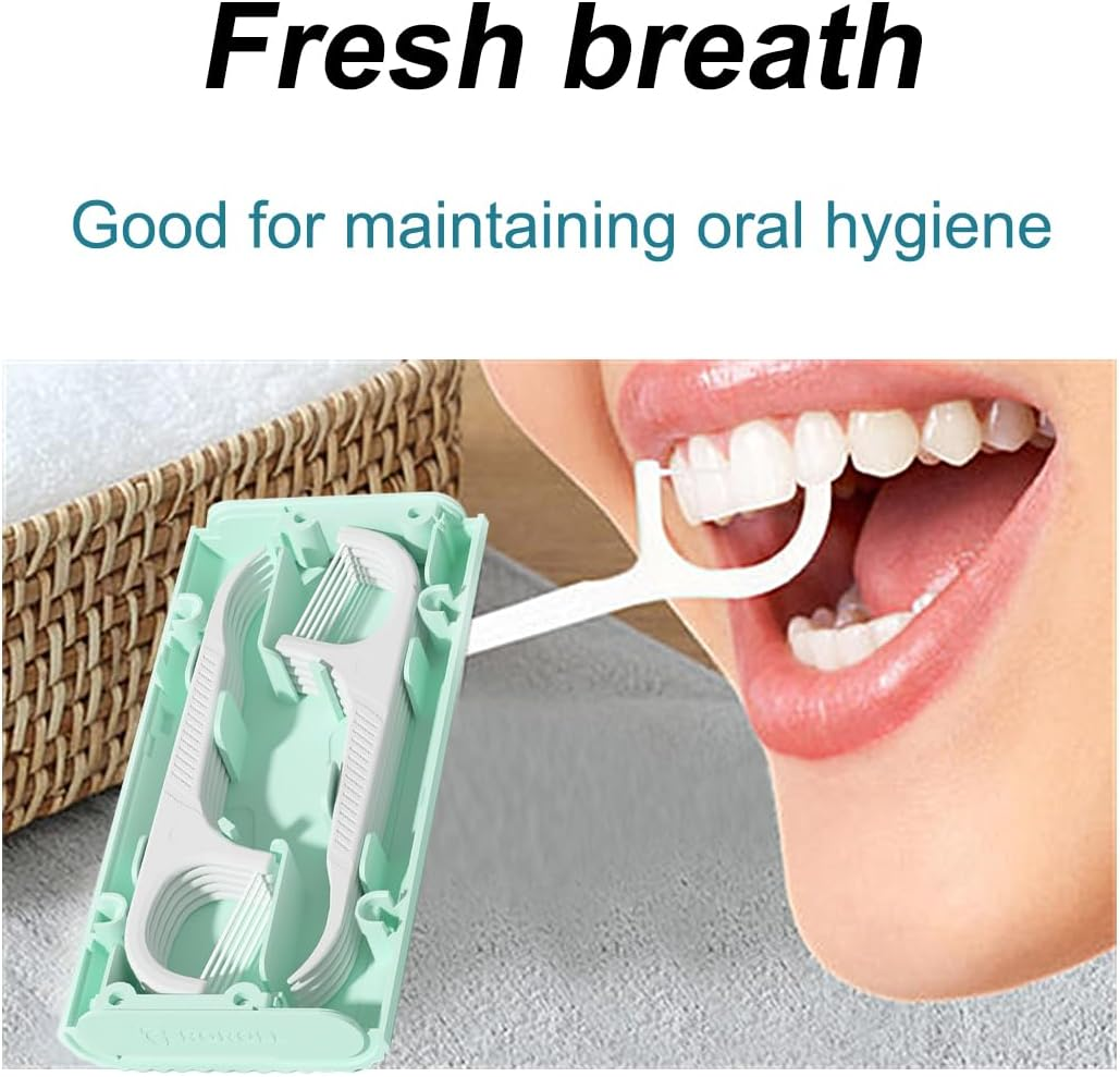 4 Pcs Dental Floss Portable Case with 256 Pcs Floss Sticks for Adults Kids Teeth Cleaning,Zanzer Teeth Clean Dental Flossers Picks Organizer,Toothpicks Floss for Family Travel (White*4) - 4Pack White256 image number 5