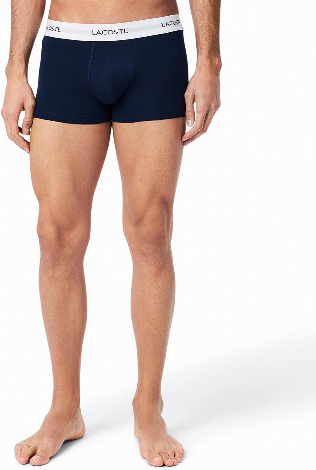 Lacoste Men'S 3 Pack Essential Trunks, Black/Green, S image number 1