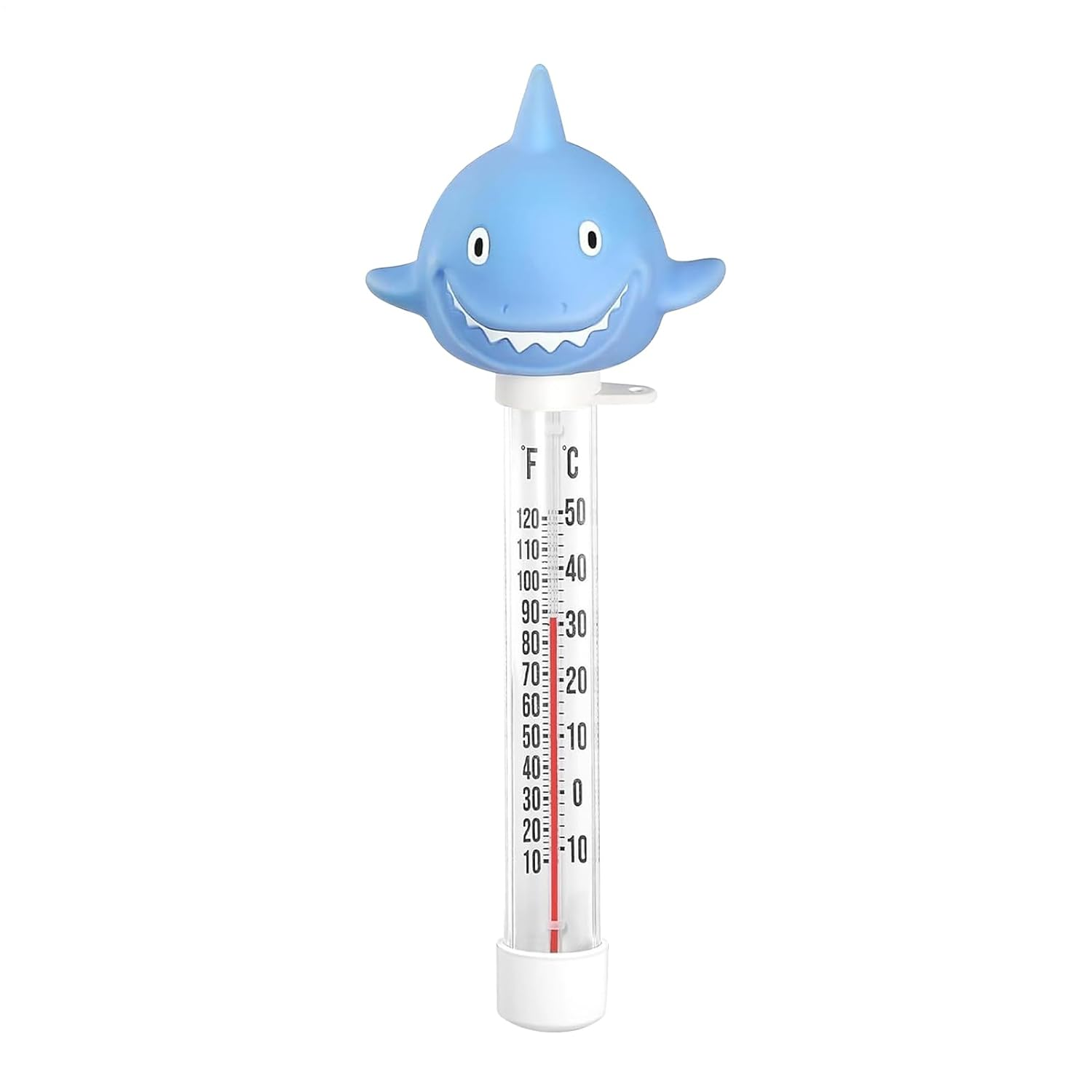 Pool Temperature Gauge &ndash; 9.06 Inch Thermometer | Floating Leakproof Feature &ndash; Shark Style Water Thermometer for Accurate Reading in Pools Spas Ponds Aquariums | PP Device &ndash; Indoor Outdoor Use