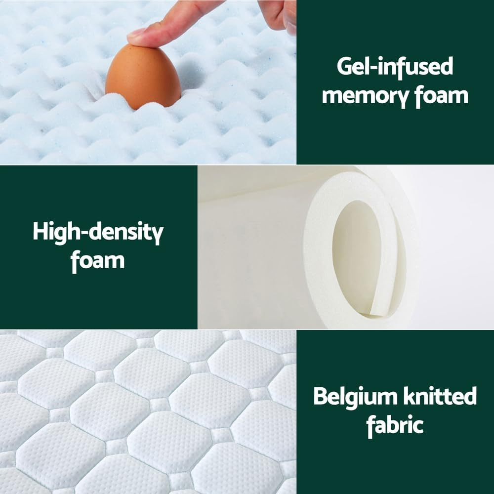 Giselle Mattress Spring Cool Gel Foam Euro Top Bed Medium Firm 25Cm King Single image number 2