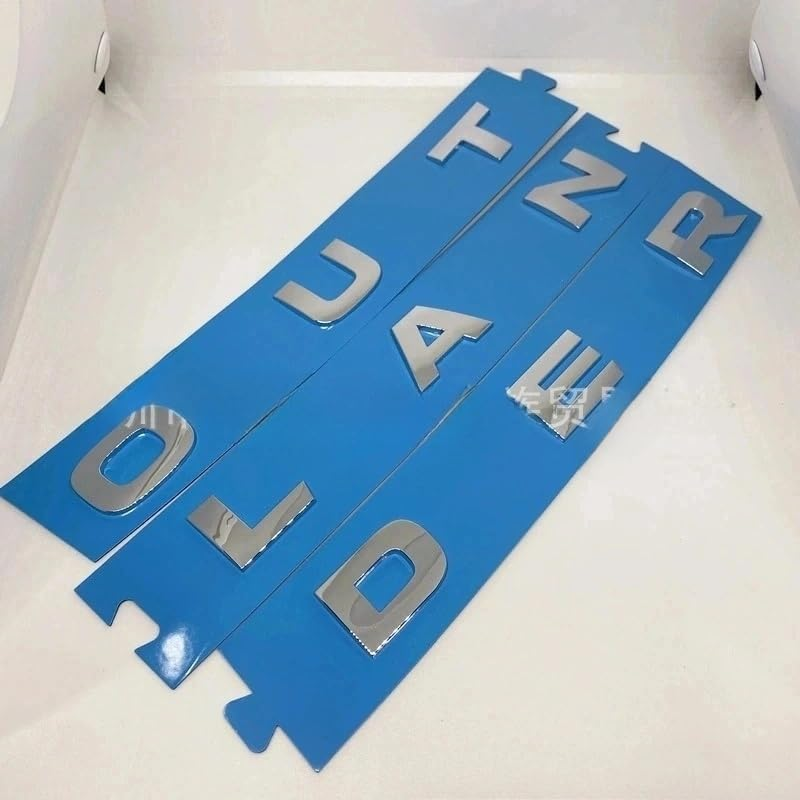 Hood Emblem Front Badge for Mitsubishi Outlander 2024 2023 2022, Accesories Silver Letters 3M Adhesive Raised Decal Exterior