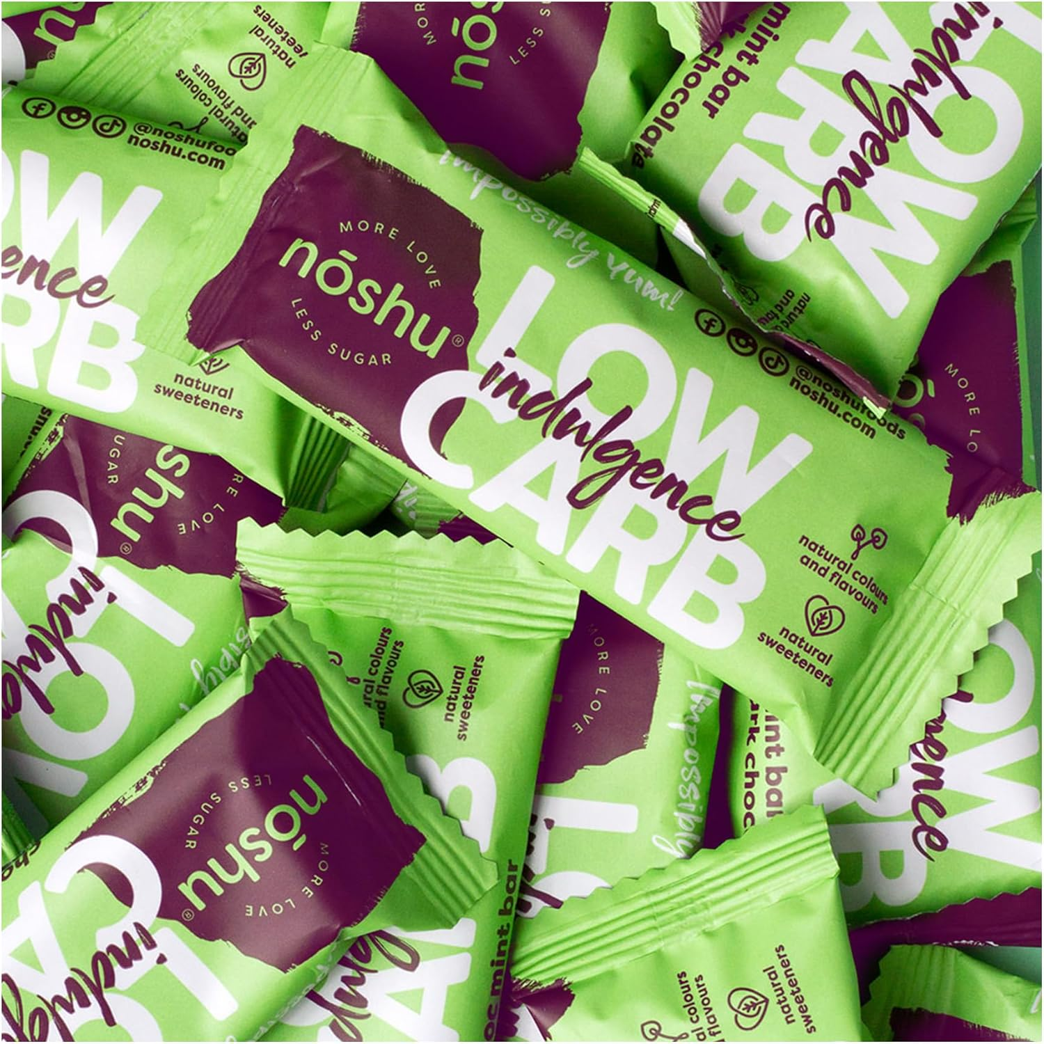 Noshu Low Carb Choc Mint Indulgence Bars &ndash; 5 Pack (150G) image number 5