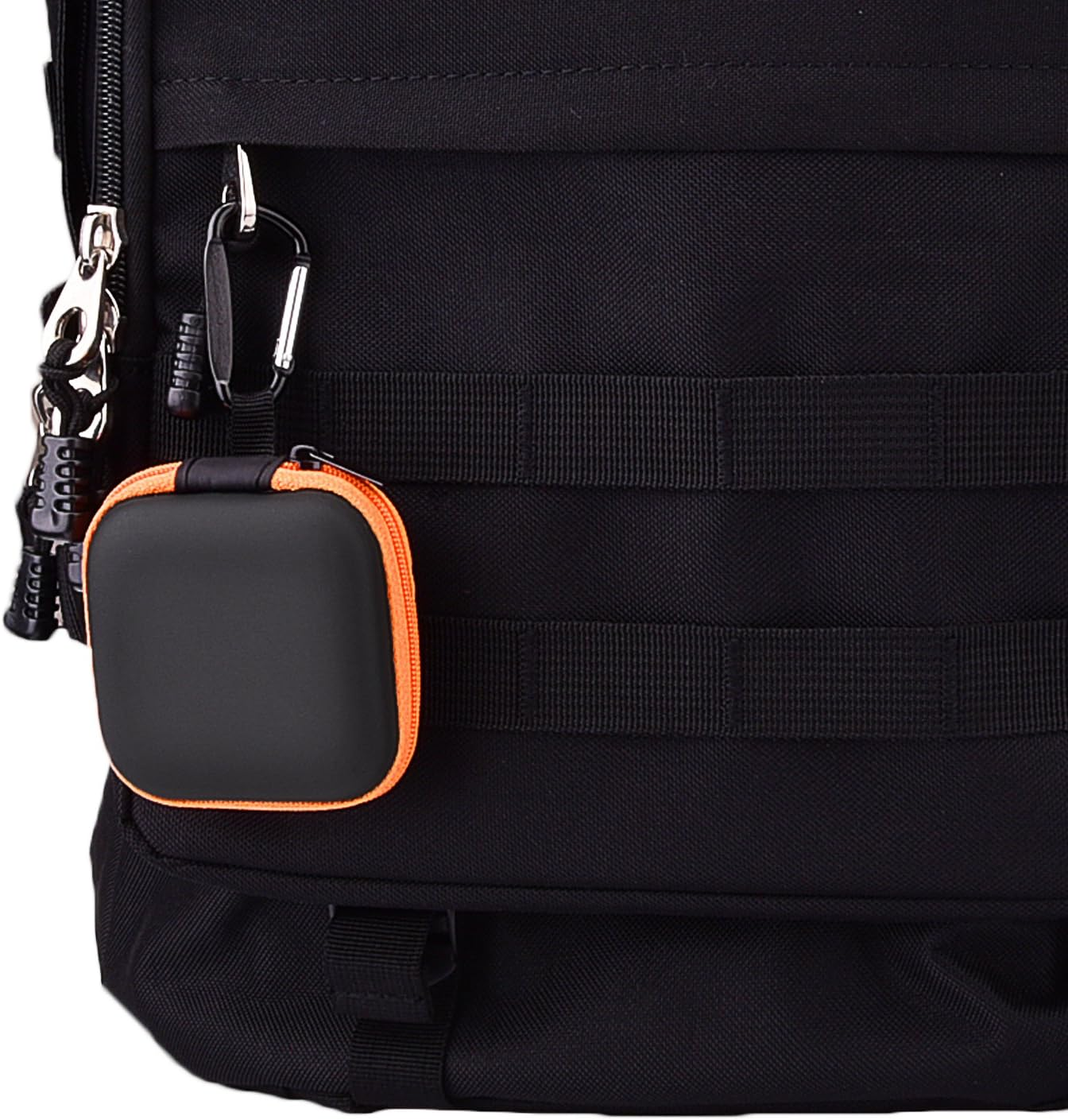 Sunmns 5 Pieces in Ear Bud Earphone Headset Headphone Case Mini Storage Carrying Pouch Bag with Carabiners image number 4