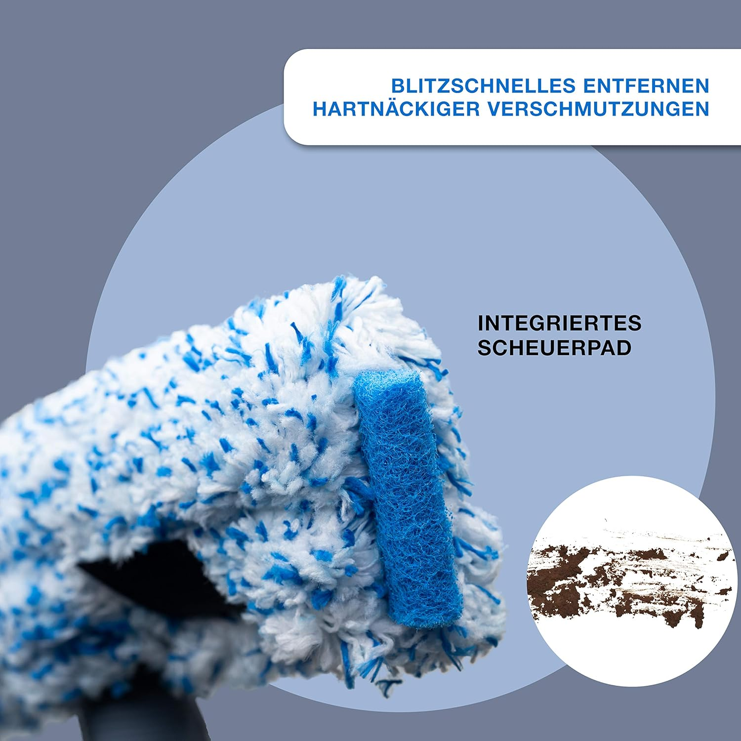 Putzen Wie Die Profis Window Wiper and Window Squeegee as Combination Set - DVN:5001 Certified Quality - Wiping Width 25 Cm - Professional Set 2-In-1 - Window Cleaning Set - Includes Free Sample image number 4