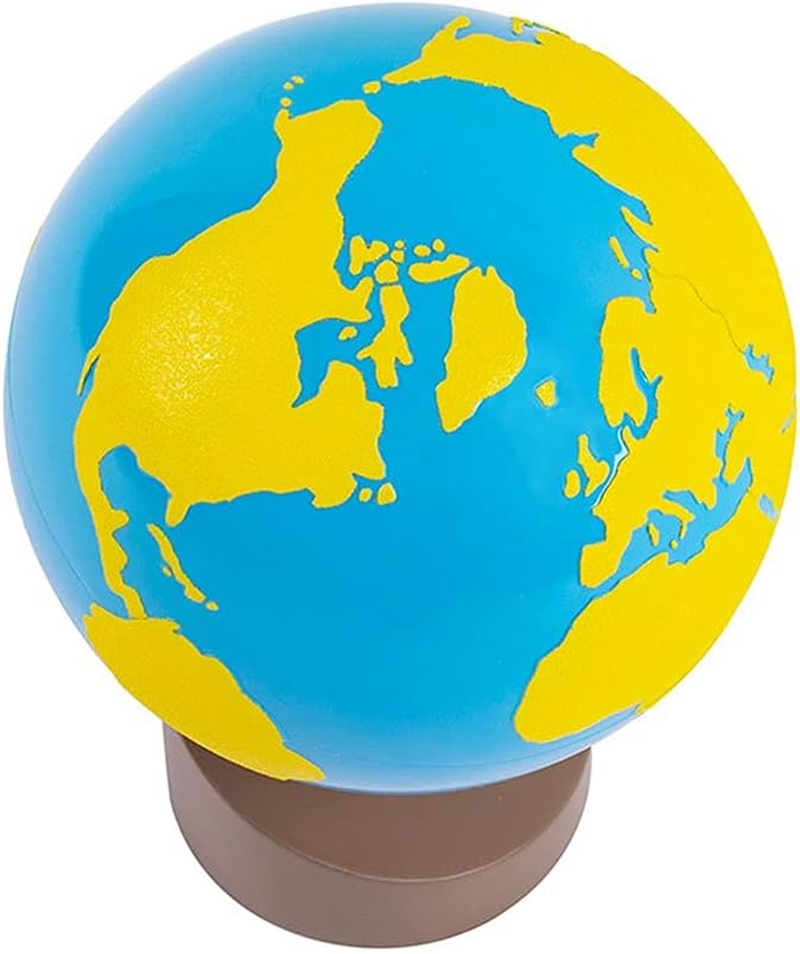 Kghios Montessori Globe of the Continents Science and Cultural Geography Materials Continental Globe and Sandpaper Globe Early Education Teaching Aids Toys