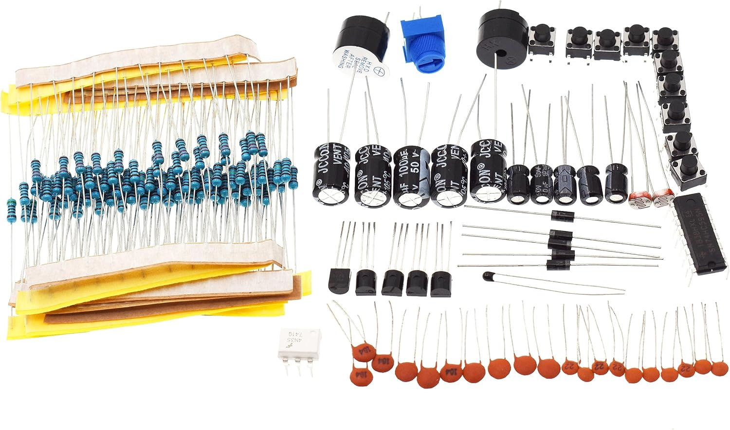 Electronics Component Fun Kit with Power Supply Module Jumper Wire 830 Tie-Points Breadboard Precision Potentiometer Resistor image number 3