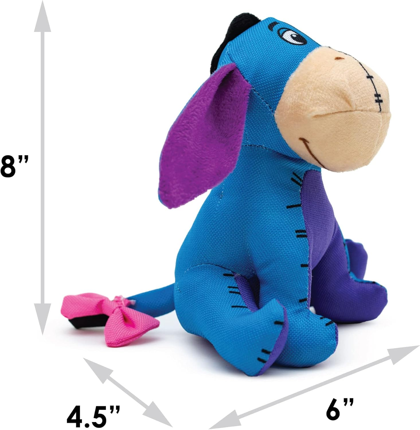 Buckle-Down Disney Dog Toy, Winnie the Pooh Eeyore Sitting Pose Blue Pet Toy, Ballistic Nylon Plush image number 1