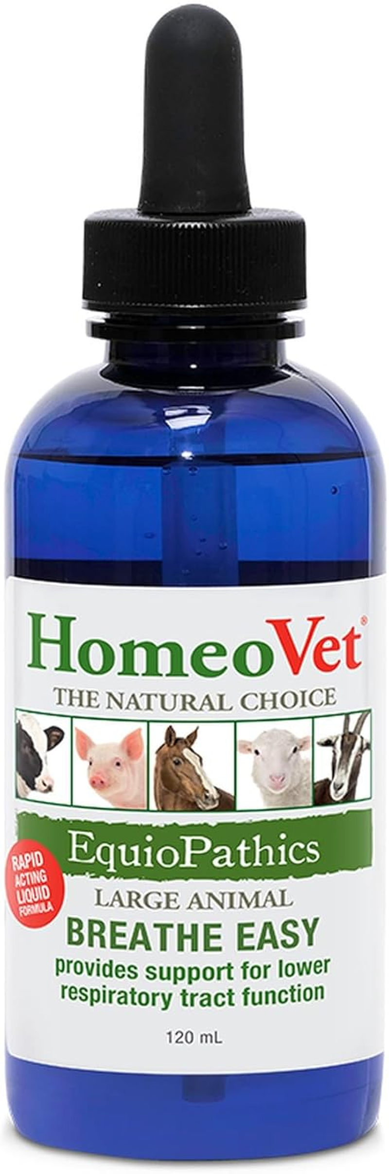 Homeovet Equine Breathe Easy 120 Ml - for Horses with Respiratory Discomfort. Lower Respiratory Tract Relief for Horses with Congestion. Natural Support for Equine Respiratory Balance and Breathing image number 2
