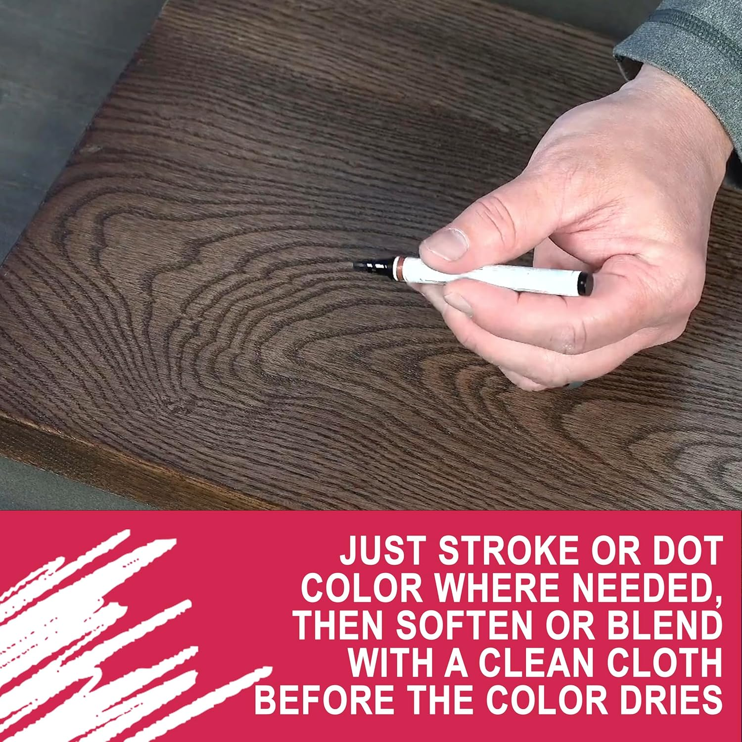 Mohawk Wood Stain Brush Tip Markers Furniture Touch up Kit, Assorted Colors M265-2201, 6 Pack