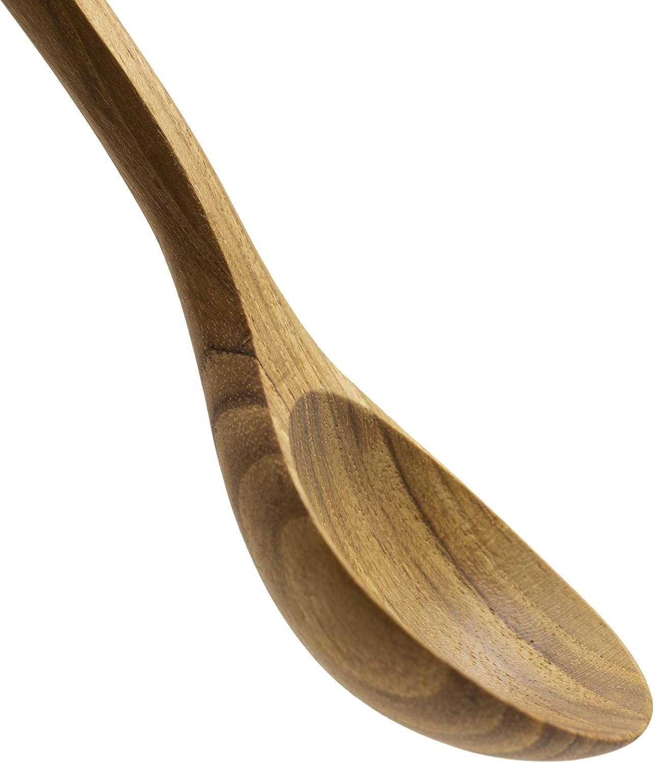 FAAY round Wood Soup Spoons - Teak Tableware and Flatware Handcrafted from High Moist Resistant Teak - Healthy, 100% Eco-Friendly image number 2