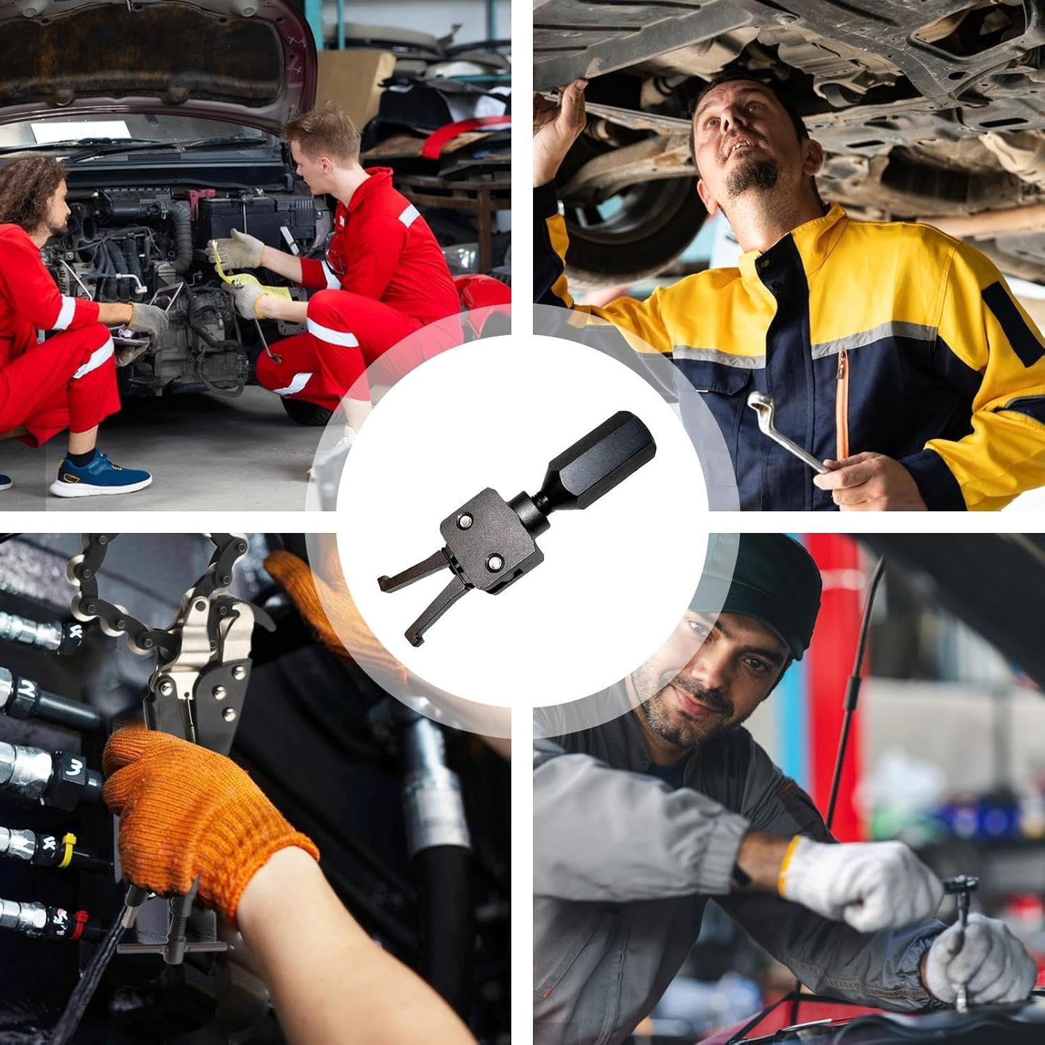 Bearing Puller - Adjustable Two Tool, Design | Bearing Removal Kit for Slide Hammer, Automotive Repair, Car Maintenance, Double Jaw Puller for Threaded Rods and Bearings