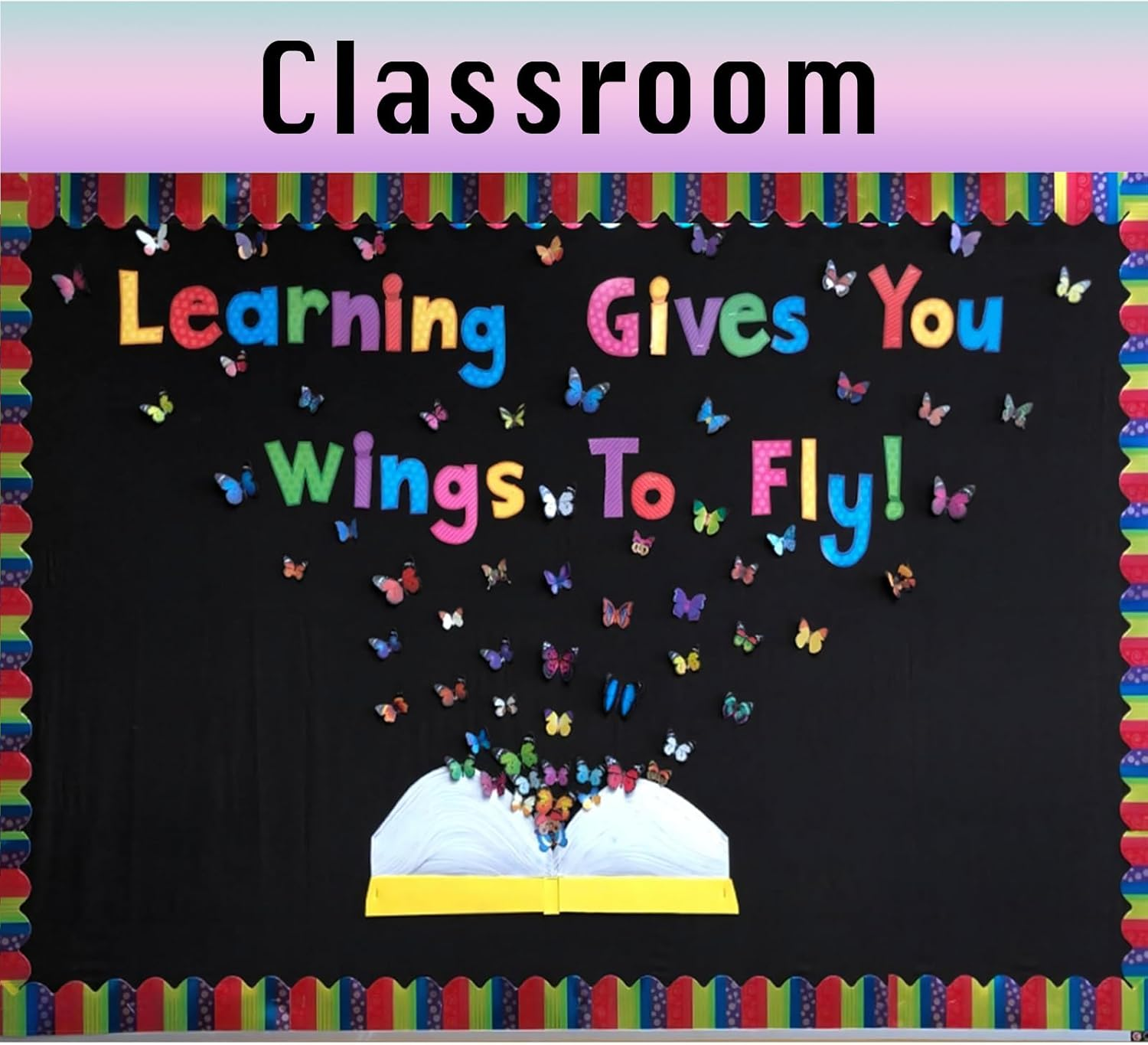 3D Butterfly Wall Decals, Removable Magnetic & Self-Adhesive, 72 Pcs Double-Layered Wings for Home Decor, Parties, Bedroom, Office (Multicolor) image number 6